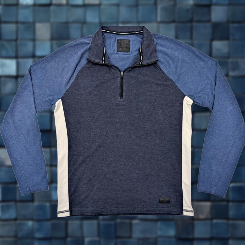 Abercrombie & Fitch Abercrombie & Fitch Shirt 1/4 Zip Lightweight Pullover Mens M Blue EUC Size US M / EU 48-50 / 2 - 1 Thumbnail