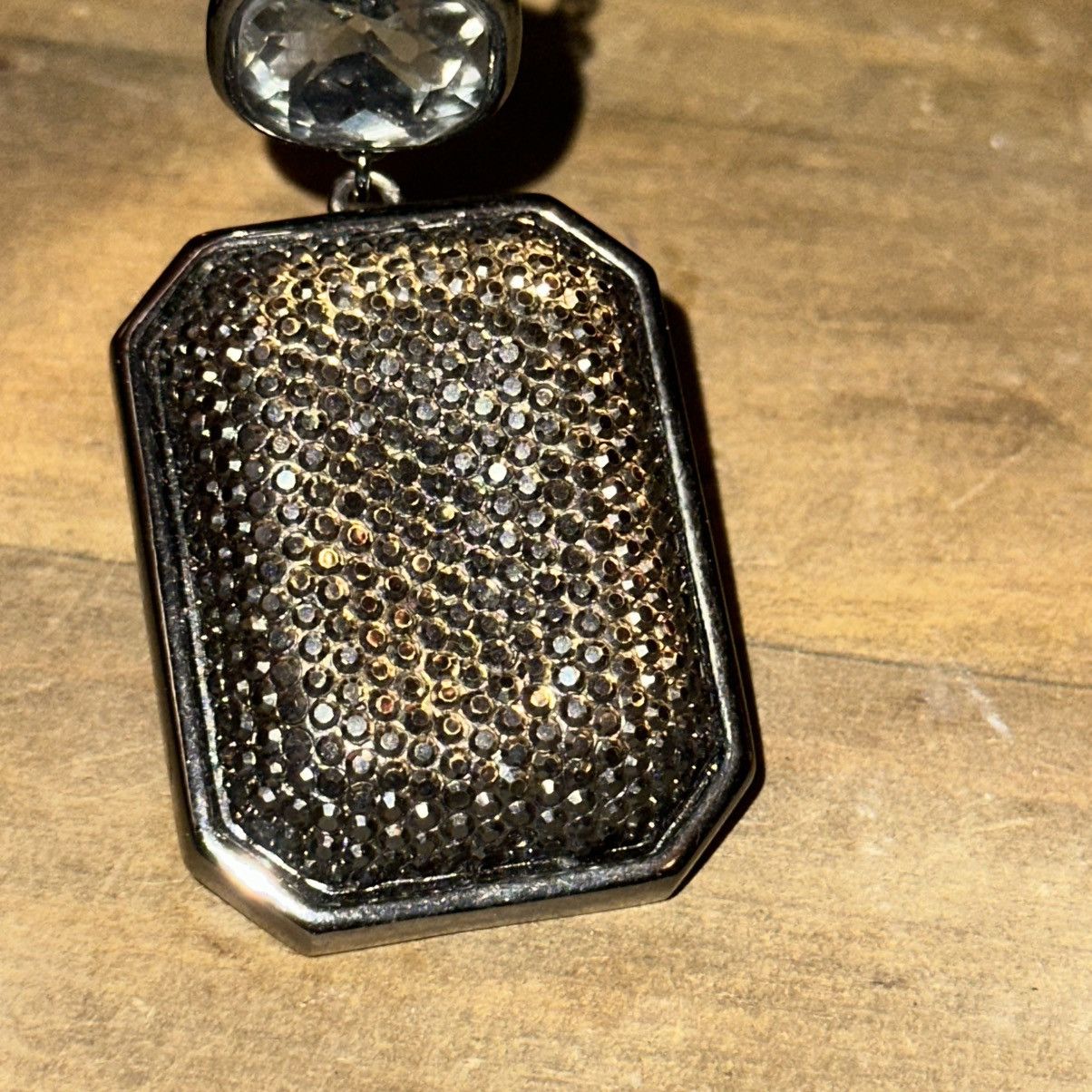Other Gunmetal honeycomb drop pendant necklace Size ONE SIZE - 5 Thumbnail