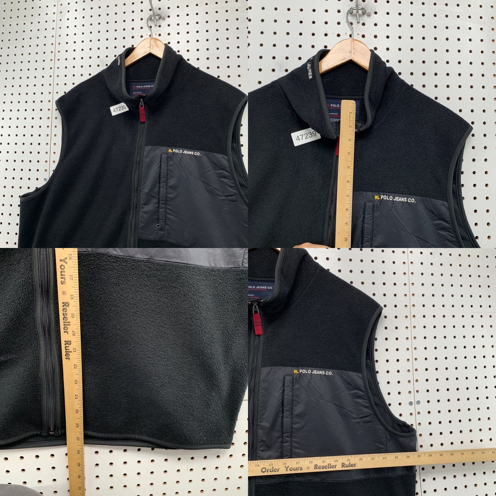 Polo Ralph Lauren VINTAGE Polo Ralph Lauren Vest Jacket Mens 2XL Black Fleece Removable Hooded Size US XXL / EU 58 / 5 - 8 Thumbnail