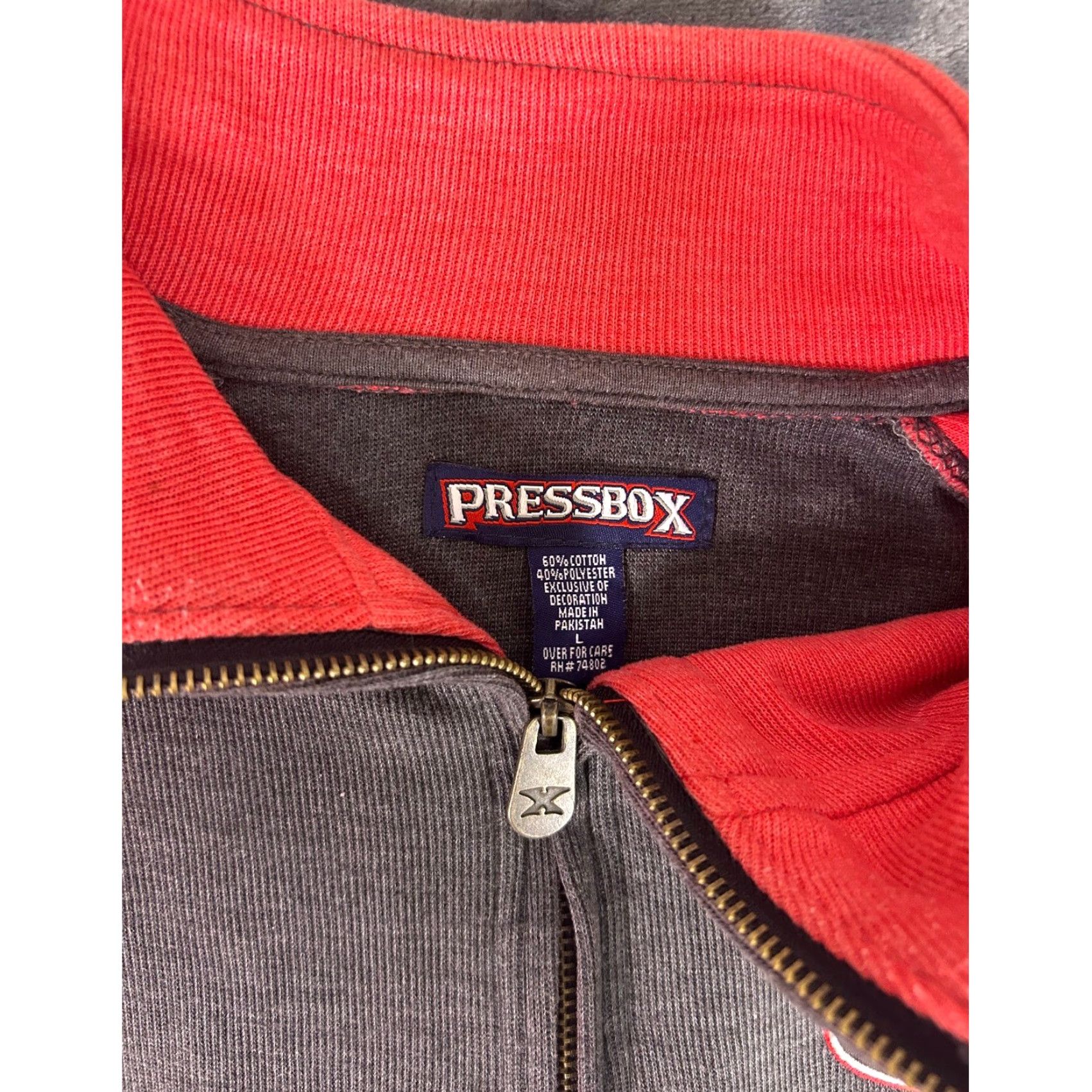 Vintage Pressbox Georgia Bulldogs Quarter Zip Pullover Sweatshirt Gray Red Size L Size US L / EU 52-54 / 3 - 4 Thumbnail