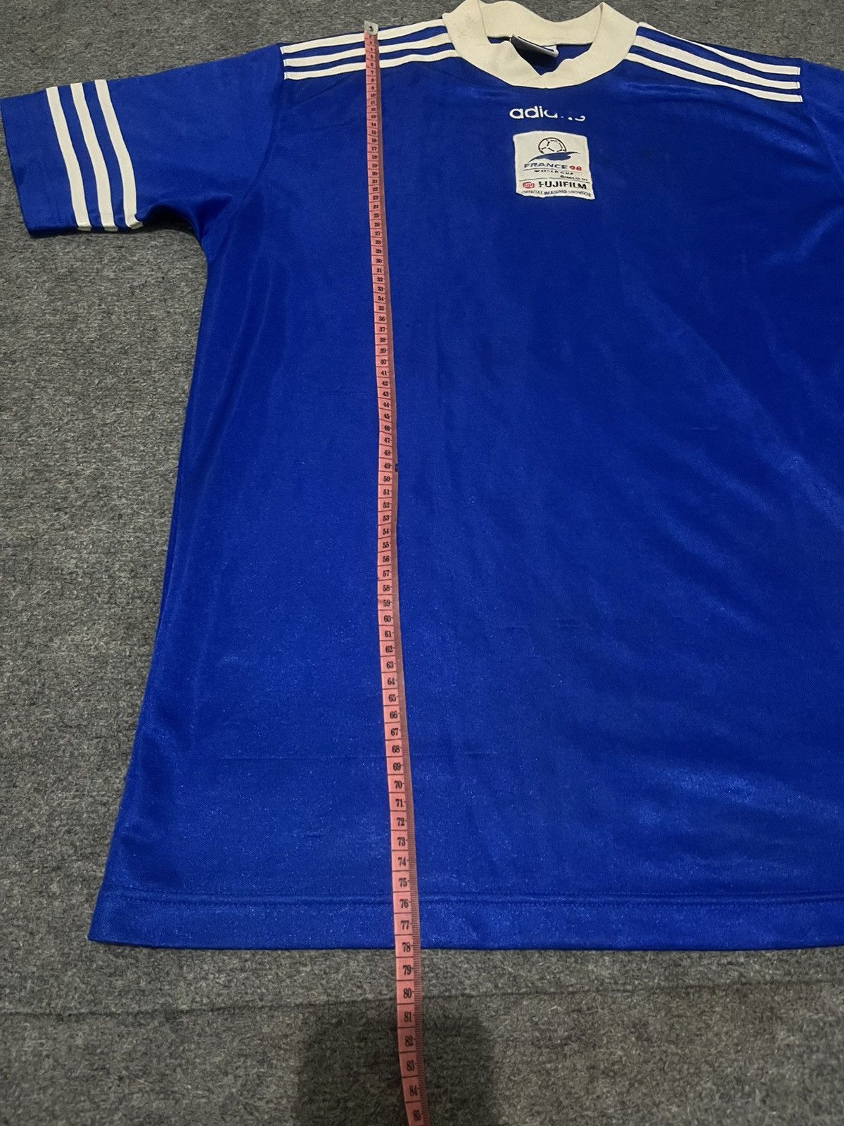 Vintage Vintage Adidas France FujiFilm 98 World Cup Jersey Size US L / EU 52-54 / 3 - 12 Thumbnail