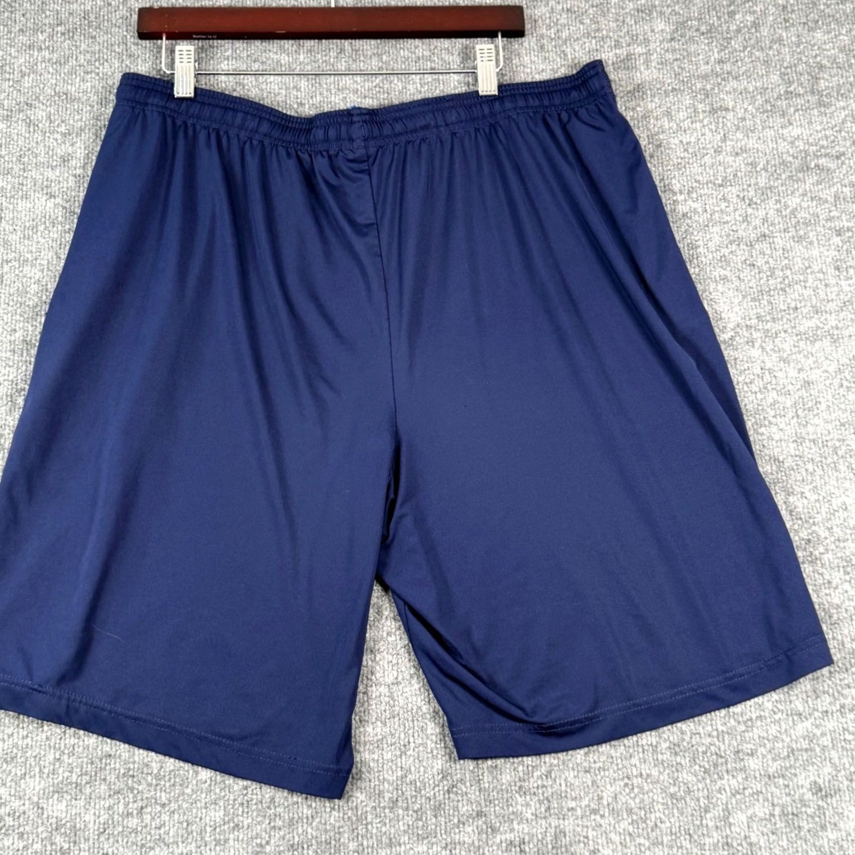 Reebok VINTAGE Reebok Men Large Navy Blue Athletic Shorts Retro Drawstring Pockets Lounge Size US 33 - 4 Thumbnail