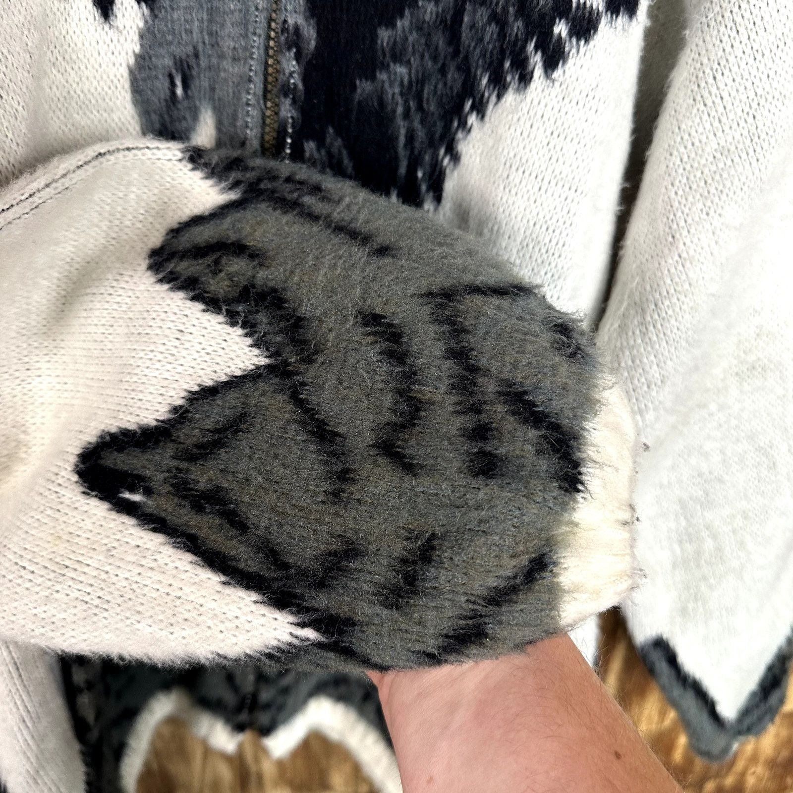 Japanese Brand Tejidos Ruminahui Wool Alpaca Zip-up Hoodie Eagle Size XL Size US XL / EU 56 / 4 - 8 Thumbnail