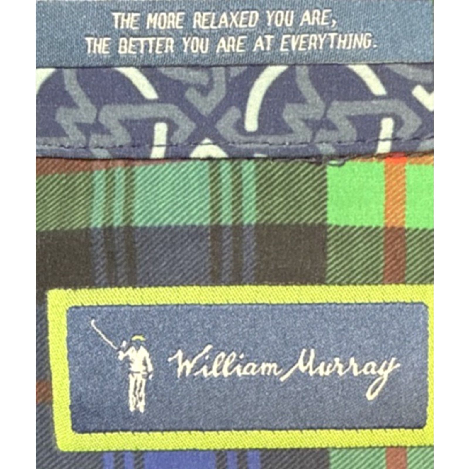 Vintage William Murray Long Sleeve Button-Down Shirt Men 2XL Long Geometric Blue Size US XXL / EU 58 / 5 - 3 Thumbnail