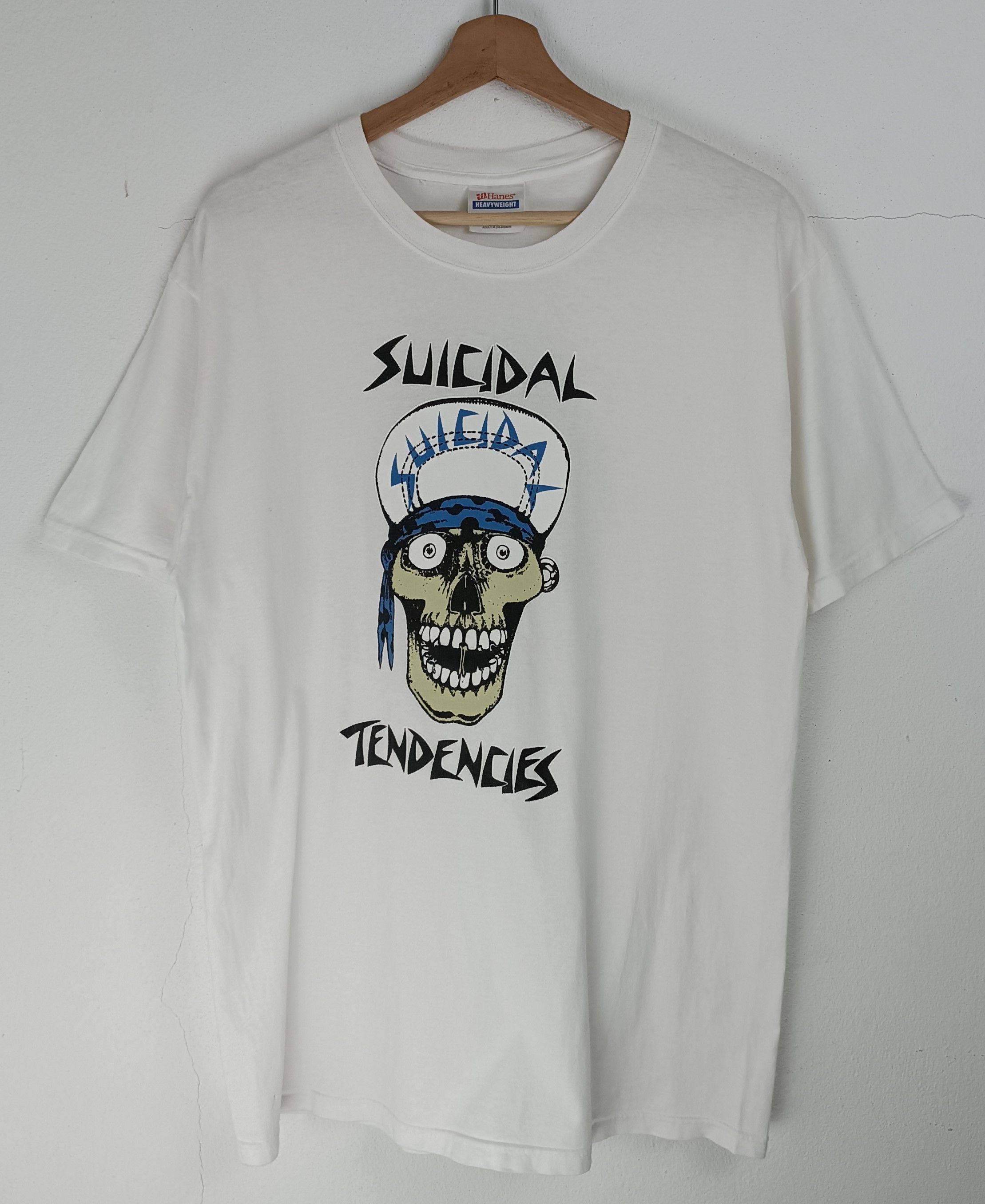 Band Tees VINTAGE 2000s SUICIDAL TENDENCIES THRASH SKULL LOGO TEE Size US M / EU 48-50 / 2 - 3 Thumbnail
