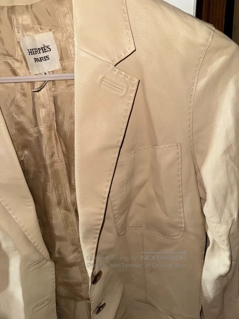 Hermes Hermes Lambskin blazer with thin silk lining Size XS / US 0-2 / IT 36-38 - 4 Thumbnail
