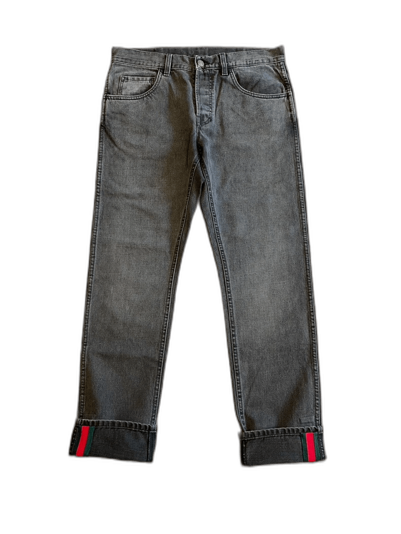 Gucci Gucci Men's Dark Gray Denim Pants-2505 Size US 32 / EU 48 - 1 Thumbnail