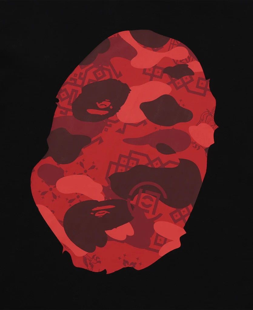 Bape × CLOT BAPE x CLOT Camo Ape Head T-Shirt Black Size US XXL / EU 58 / 5 - 5 Thumbnail