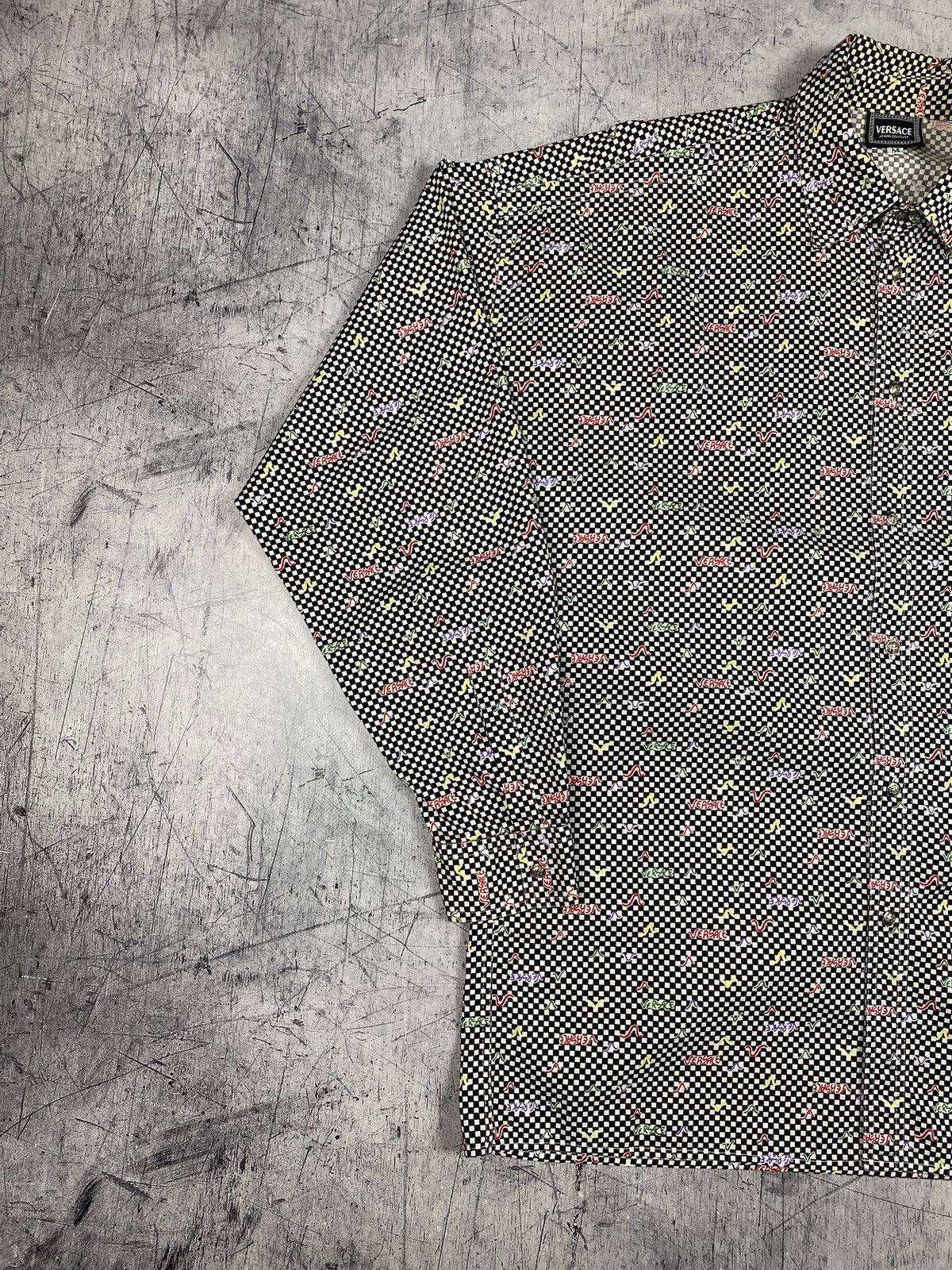 Versace Jeans Couture Versace Jeans Couture Checkerboard Medusa Button Up Shirt Size US M / EU 48-50 / 2 - 9 Thumbnail