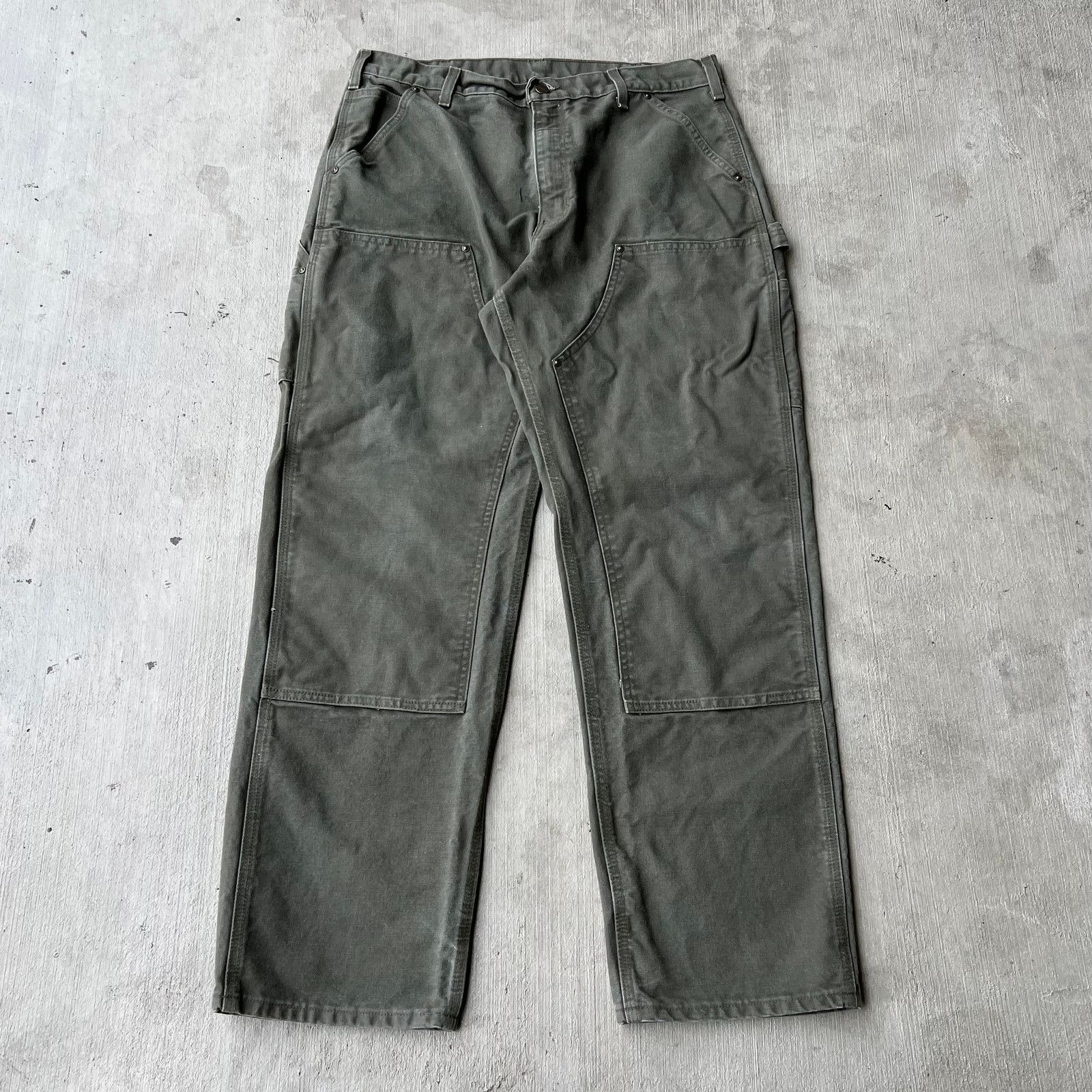 Carhartt × Vintage Carhartt green double knee work wear carpenter pants Size US 34 / EU 50 - 1 Thumbnail