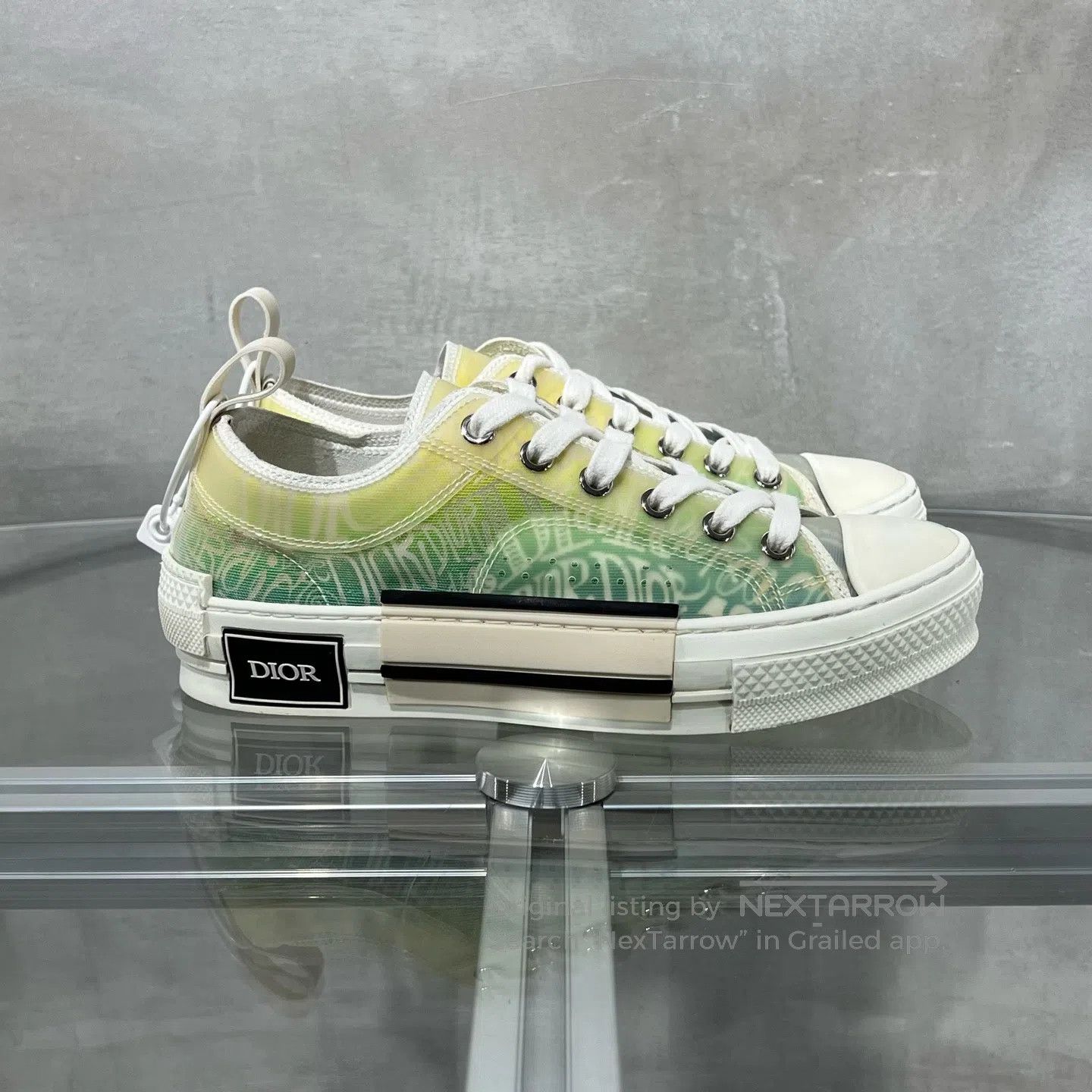 Dior Dior × Shawn Stussy collaboration edition B23, yellow-gree Size US 5 / IT 35 - 4 Thumbnail