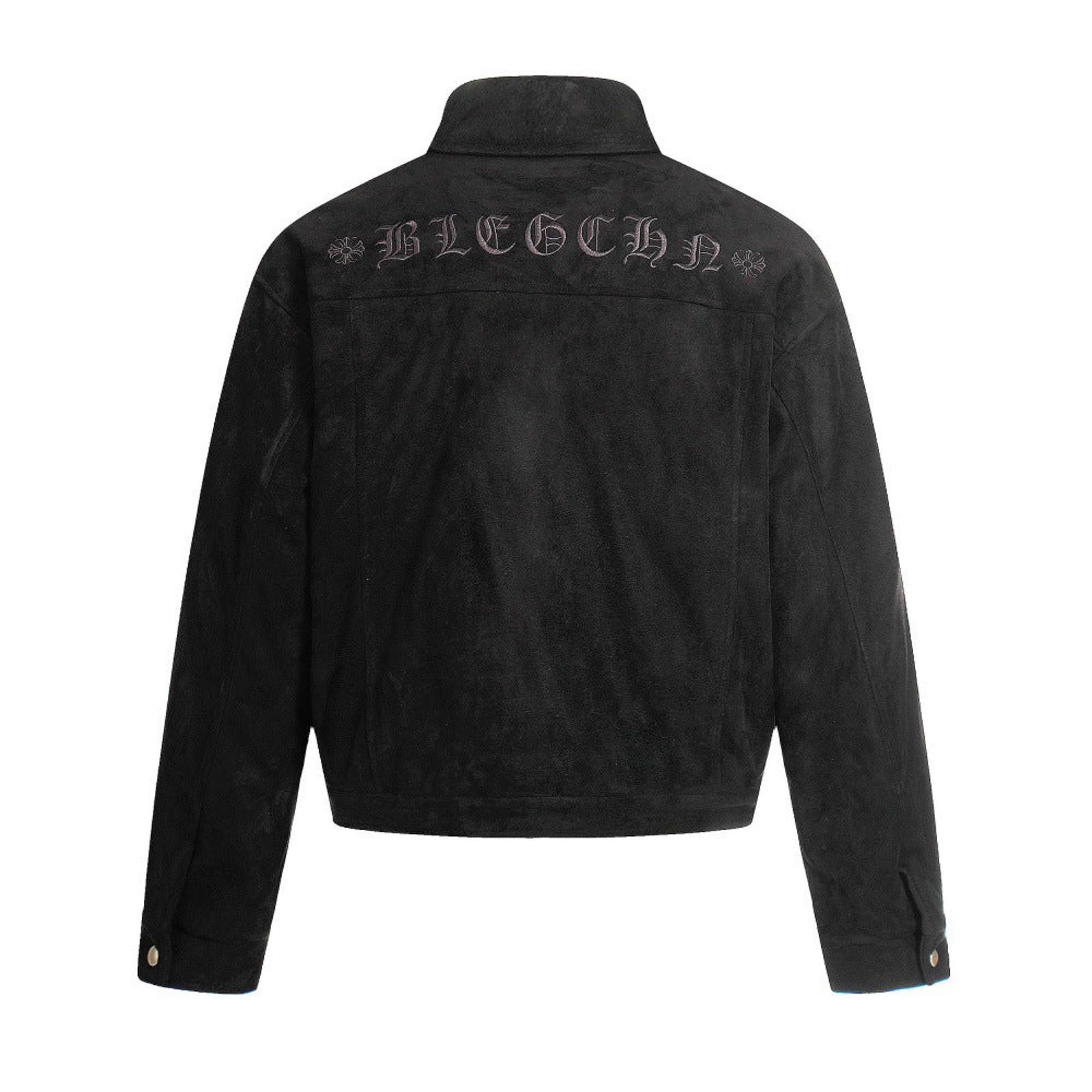 Japanese Brand Black Suede Button-Up Jacket, Cropped Fit Jacket Size US M / EU 48-50 / 2 - 2 Thumbnail