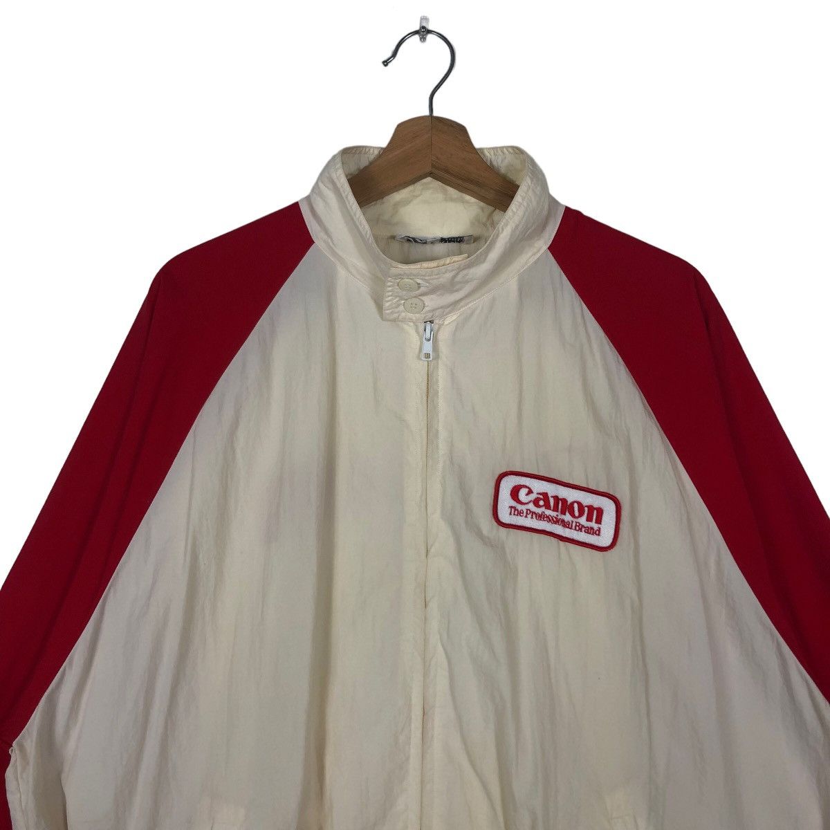 Japanese Brand 🔥90’s Vintage Bomber Jacket Canon Big Logo Spel Out Size US L / EU 52-54 / 3 - 2 Thumbnail