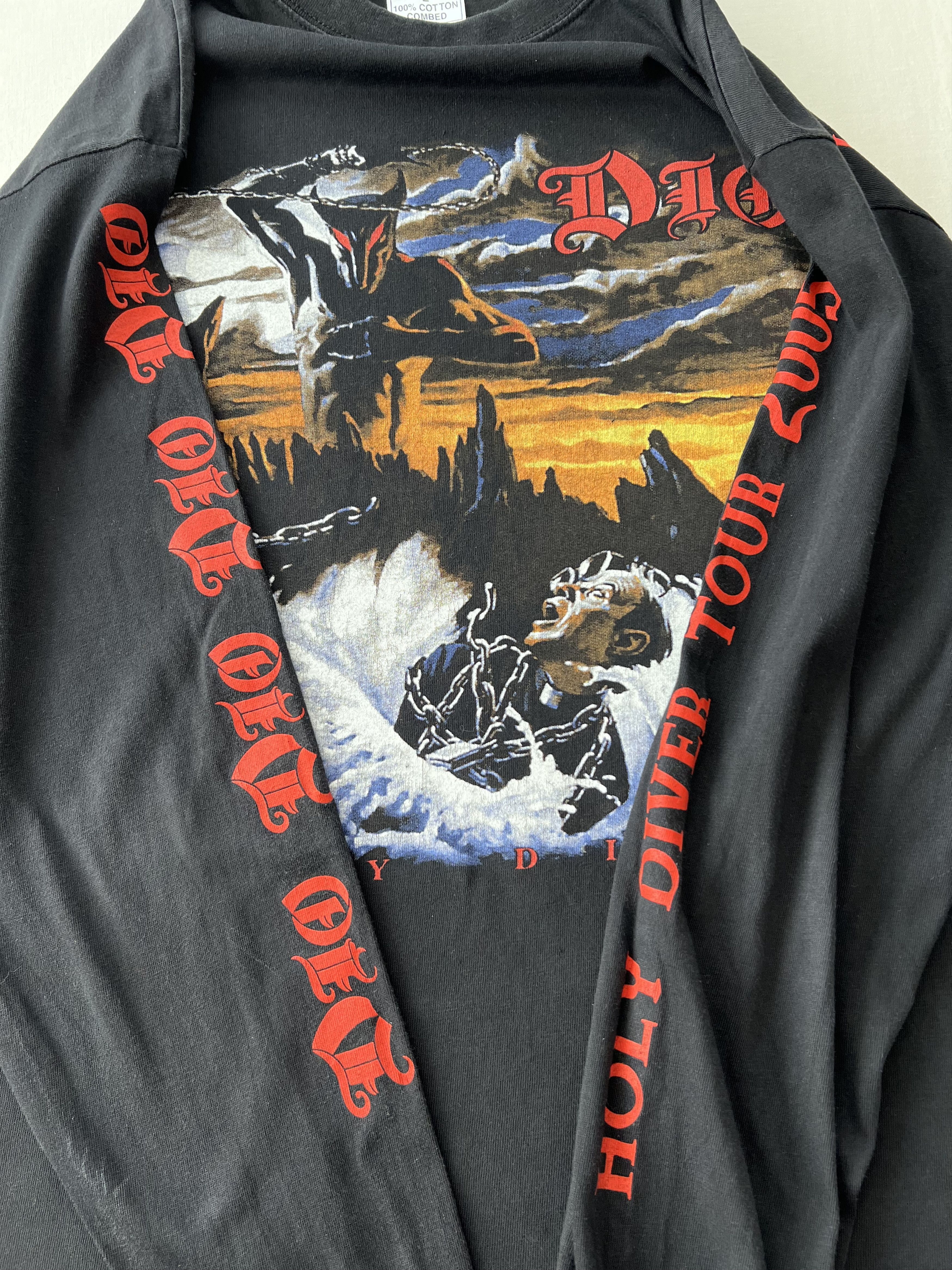 Band Tees Vintage 2005 Dio Holy Diver Tour Black Long Sleeve T-shirt Size US L / EU 52-54 / 3 - 8 Thumbnail