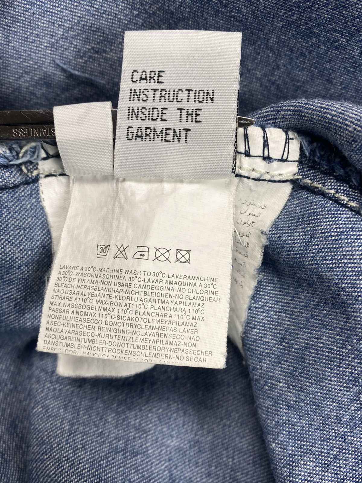 Other Vintage Bootleg Diesel Style Denim Shirt Western Workwear Size US L / EU 52-54 / 3 - 14 Thumbnail