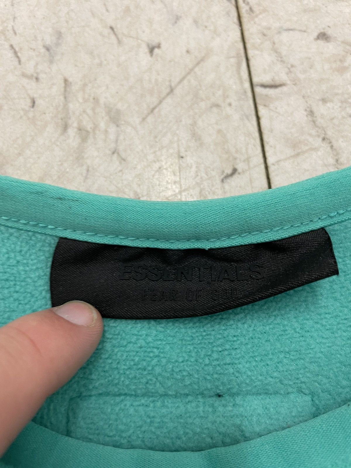 Essentials × Fear of God Polar Fleece Crewneck Sweatshirt Oversized Seafoam Size US S / EU 44-46 / 1 - 3 Thumbnail