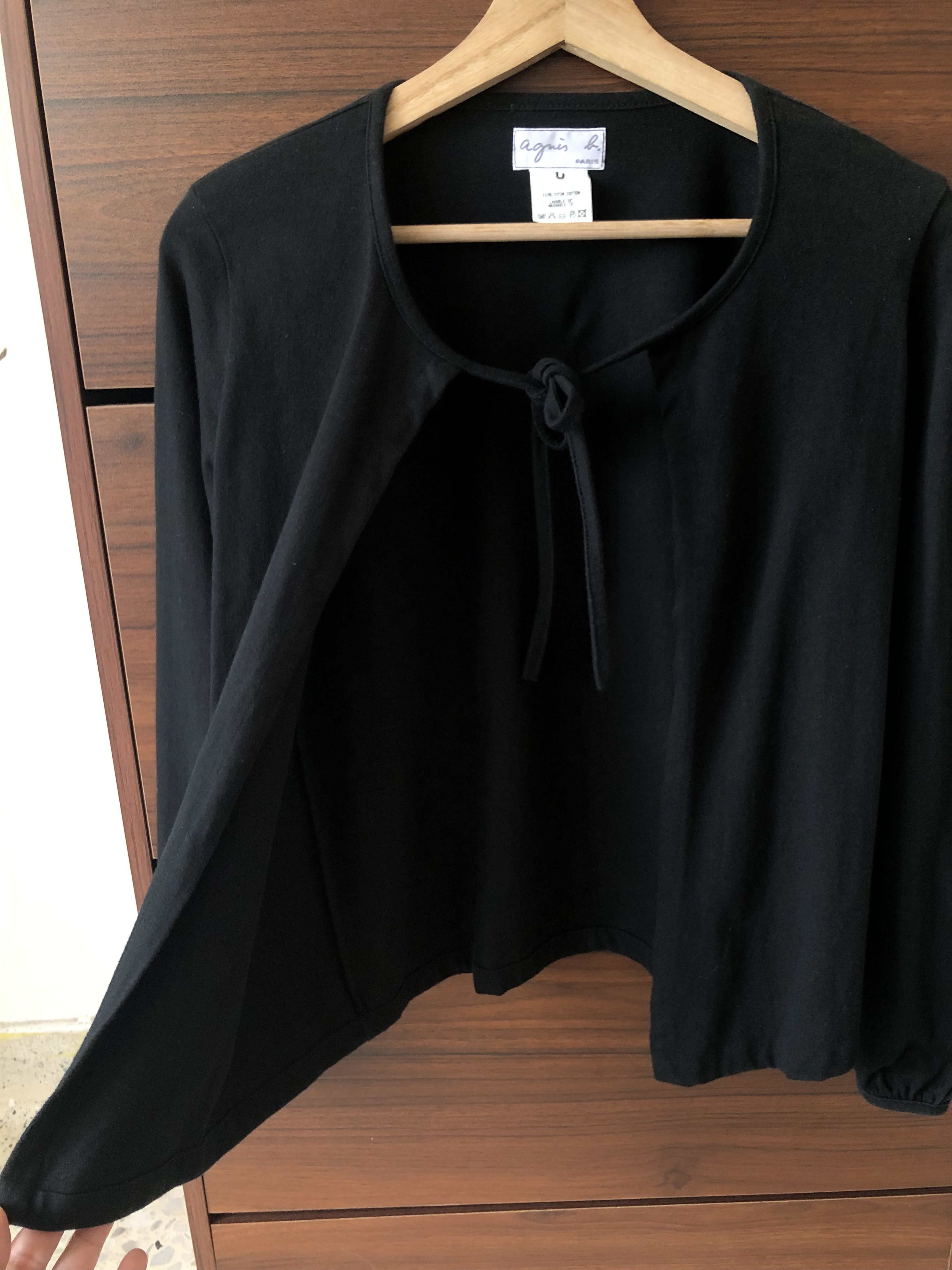 agnes b. VINTAGE OPEN FRONT LACE NECK CARDIGAN Size XS / US 0-2 / IT 36-38 - 5 Thumbnail