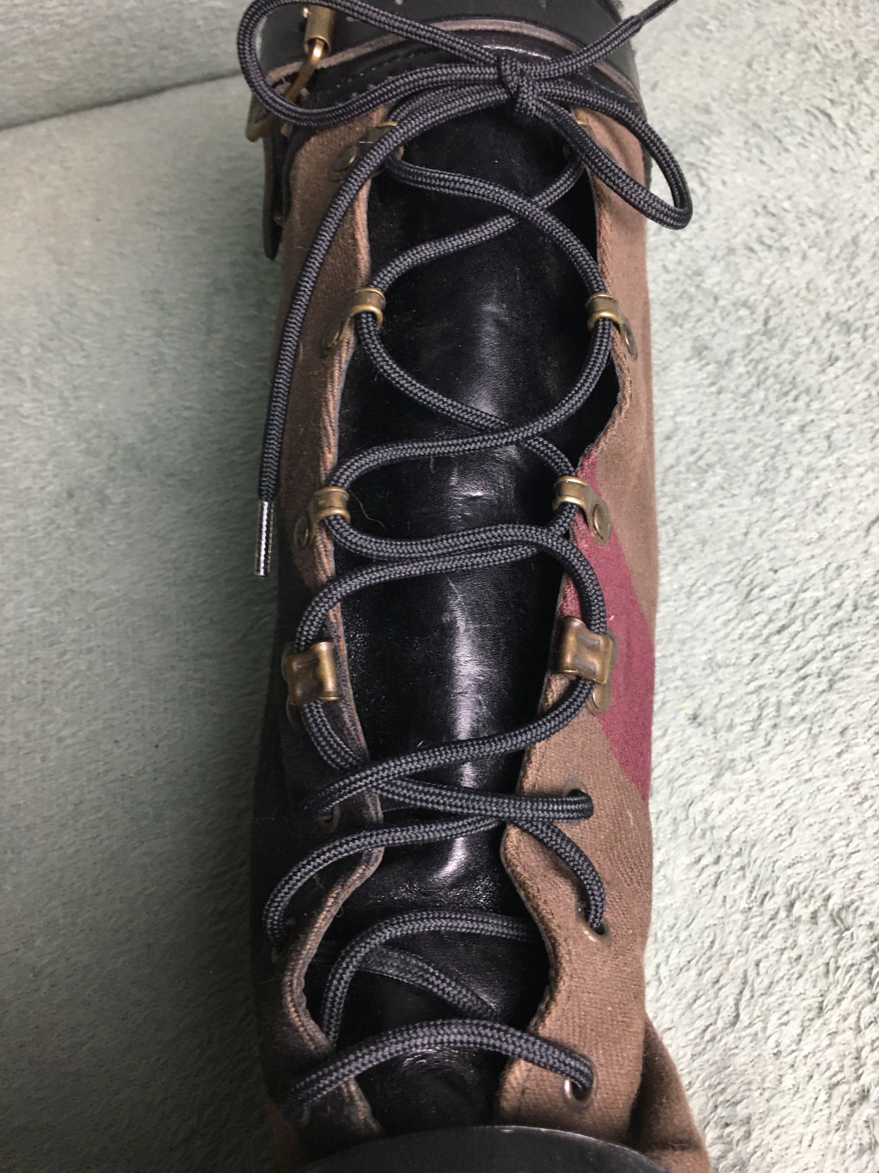 Burberry Burberry Mega Check Canvas Fur Lined High Weather Snow Boots Size US 9 / IT 39 - 3 Thumbnail