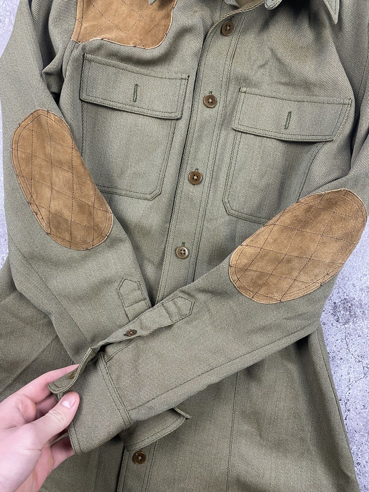 Designer × Polo Ralph Lauren × Ralph Lauren Polo Ralph Lauren Suede Trench Goat Suede/Wool Brown Coat Size M / US 6-8 / IT 42-44 - 5 Thumbnail