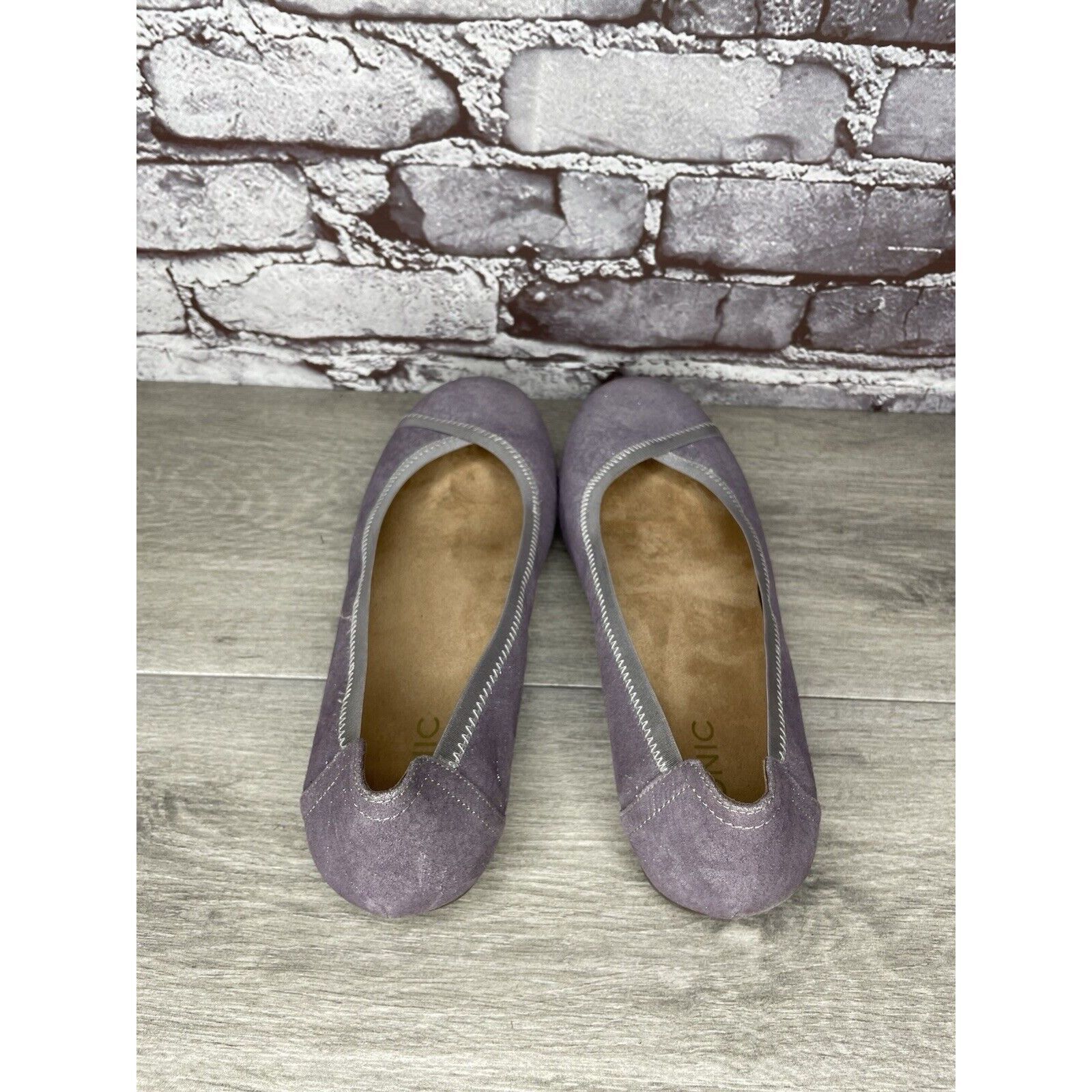 Other Vionic Caroll Metallic Shimmer Pewter Purple Leather Flats W Size US 9.5 / IT 39.5 - 5 Thumbnail