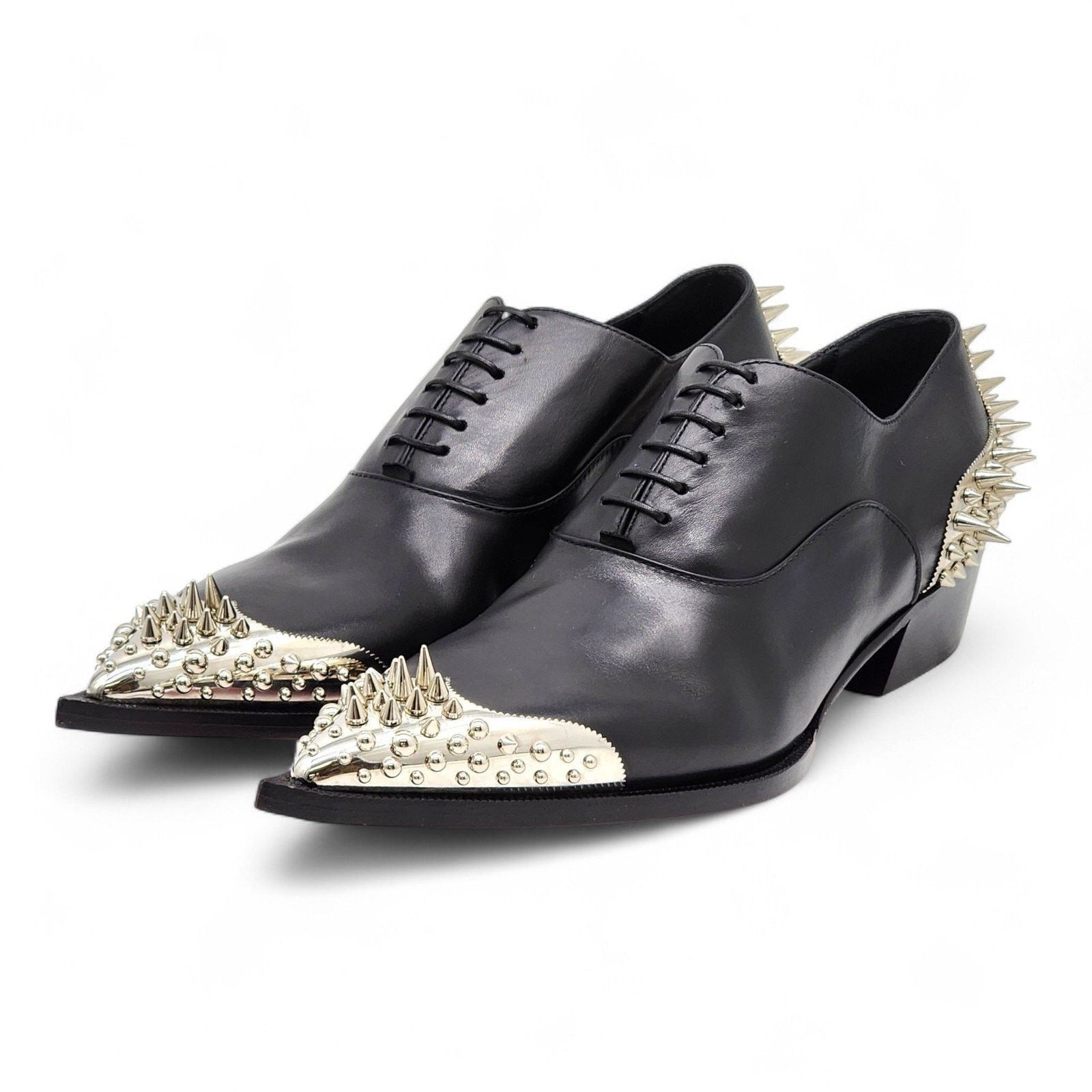 Christian Louboutin Alpha Male Patent Leather Oxford Shoes Black EU 40.5 US 7.5 Christian Louboutin Alpha Male Leather Oxford Shoes - Black  main image 2