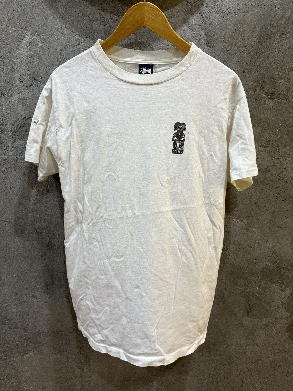 Stussy × Vintage Vintage 90s Stussy Tomb Greek Distressed Large Tees Size US L / EU 52-54 / 3 - 1 Thumbnail