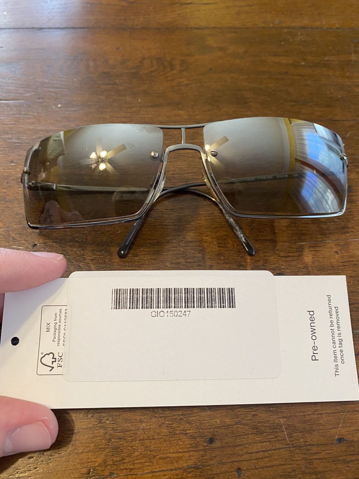 Designer × Giorgio Armani × Vintage vintage giorgio armani rimless sunglasses Size ONE SIZE - 10 Thumbnail