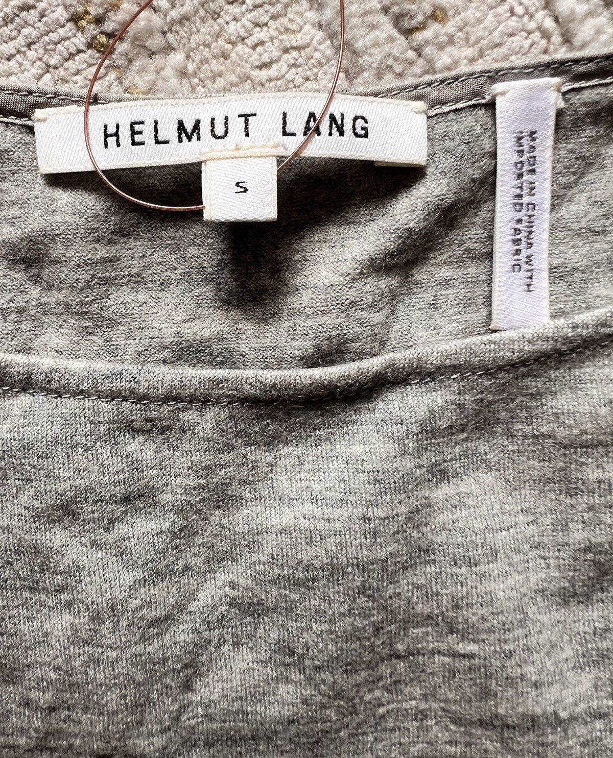 Helmut Lang Helmut Lang Long Sleeve Wide Neck Muslin Bondage Tshirt Size S / US 4 / IT 40 - 13 Thumbnail