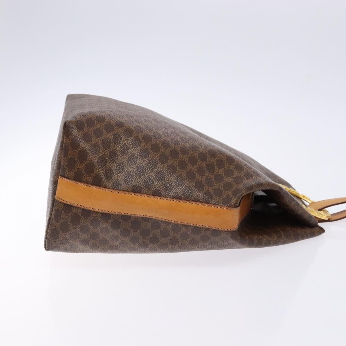 Celine CELINE Macadam Canvas Shoulder Bag Pvc Leather Brown Gold Size ONE SIZE - 4 Thumbnail