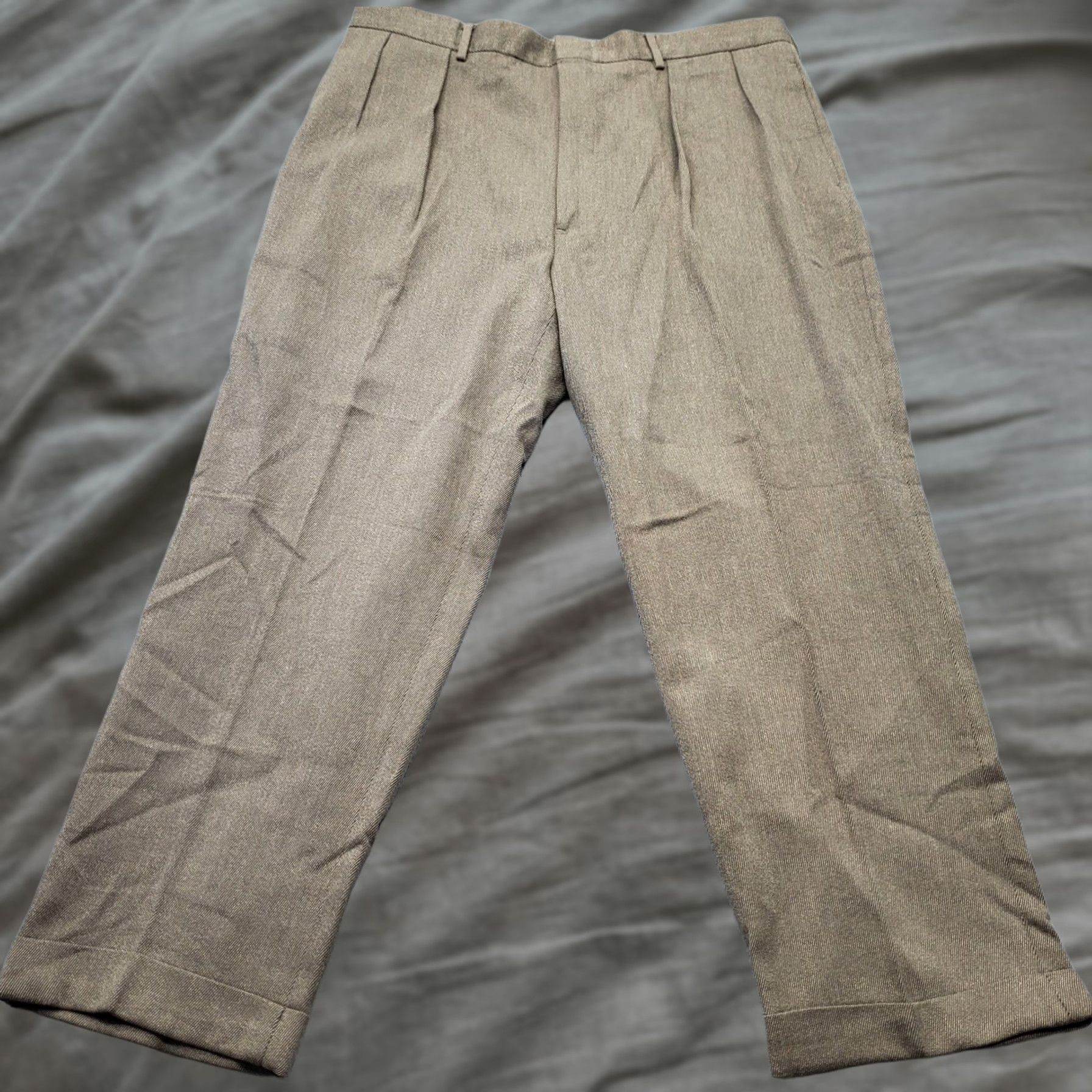 Polo Ralph Lauren VINTAGE Polo Ralph Lauren Mens Pants Slacks Straight 40 Brown Pleated EUC Size US L / EU 52-54 / 3 - 1 Thumbnail