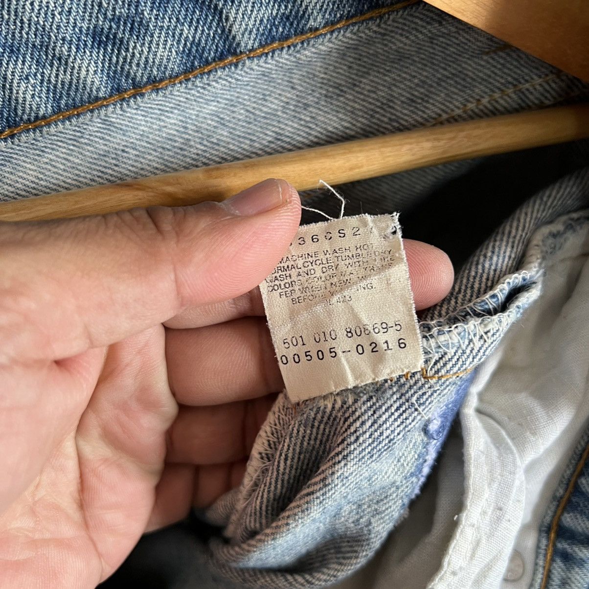 Levi's × Vintage Vintage Levis 505 Distressed Denim Jeans Size US 32 / EU 48 - 10 Thumbnail
