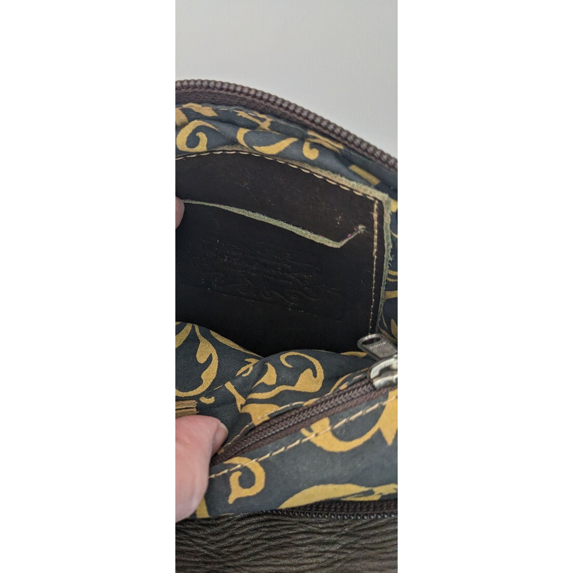 Other Vintage JL Salvidar Tooled Leather Crossbody Bag With Adjust Size ONE SIZE - 10 Thumbnail