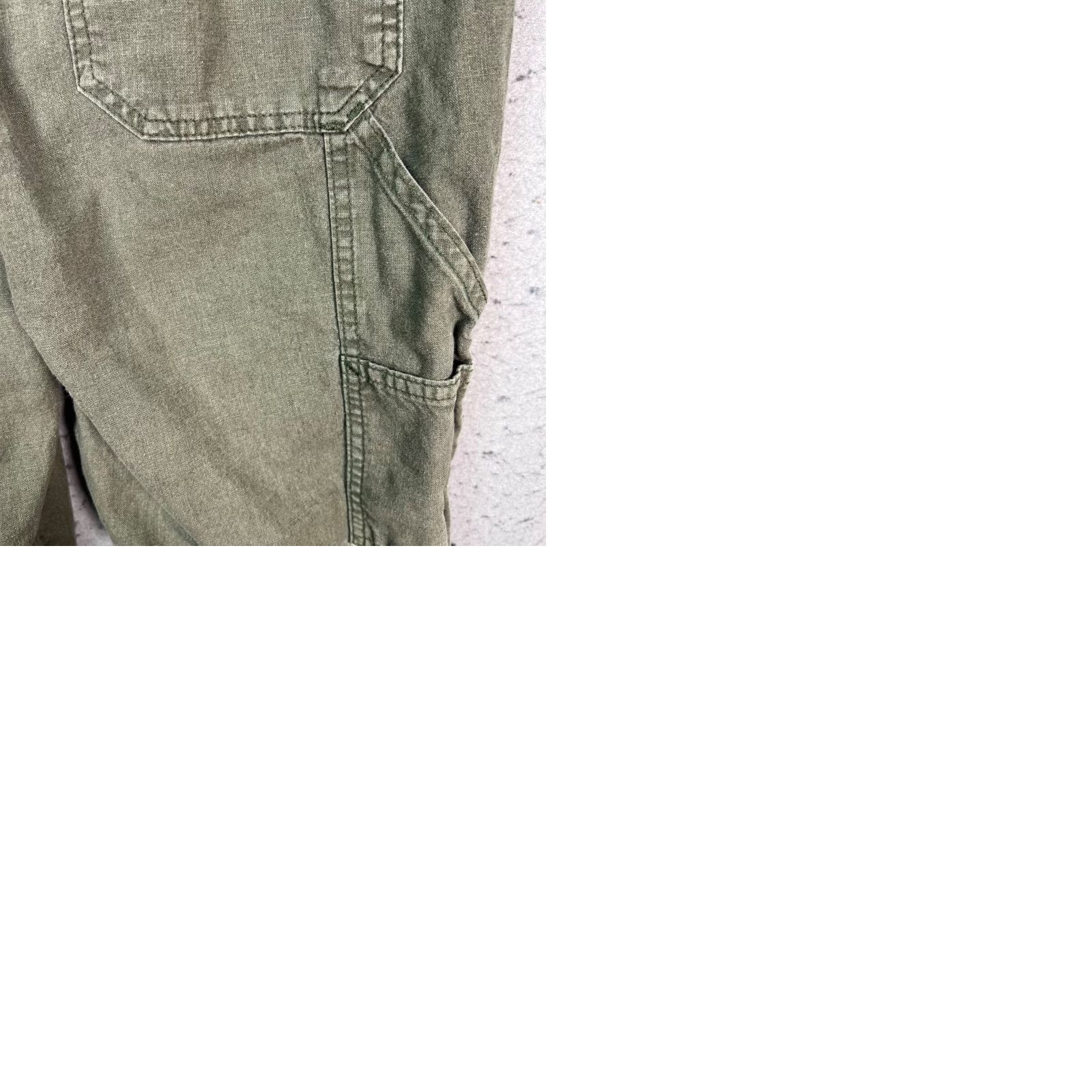 Vintage AG Adriano Goldschmied The Noten Carpenter High Rise Straight Pants Olive Green 26R Women's Pants Size 26" / US 2 / IT 38 - 9 Thumbnail