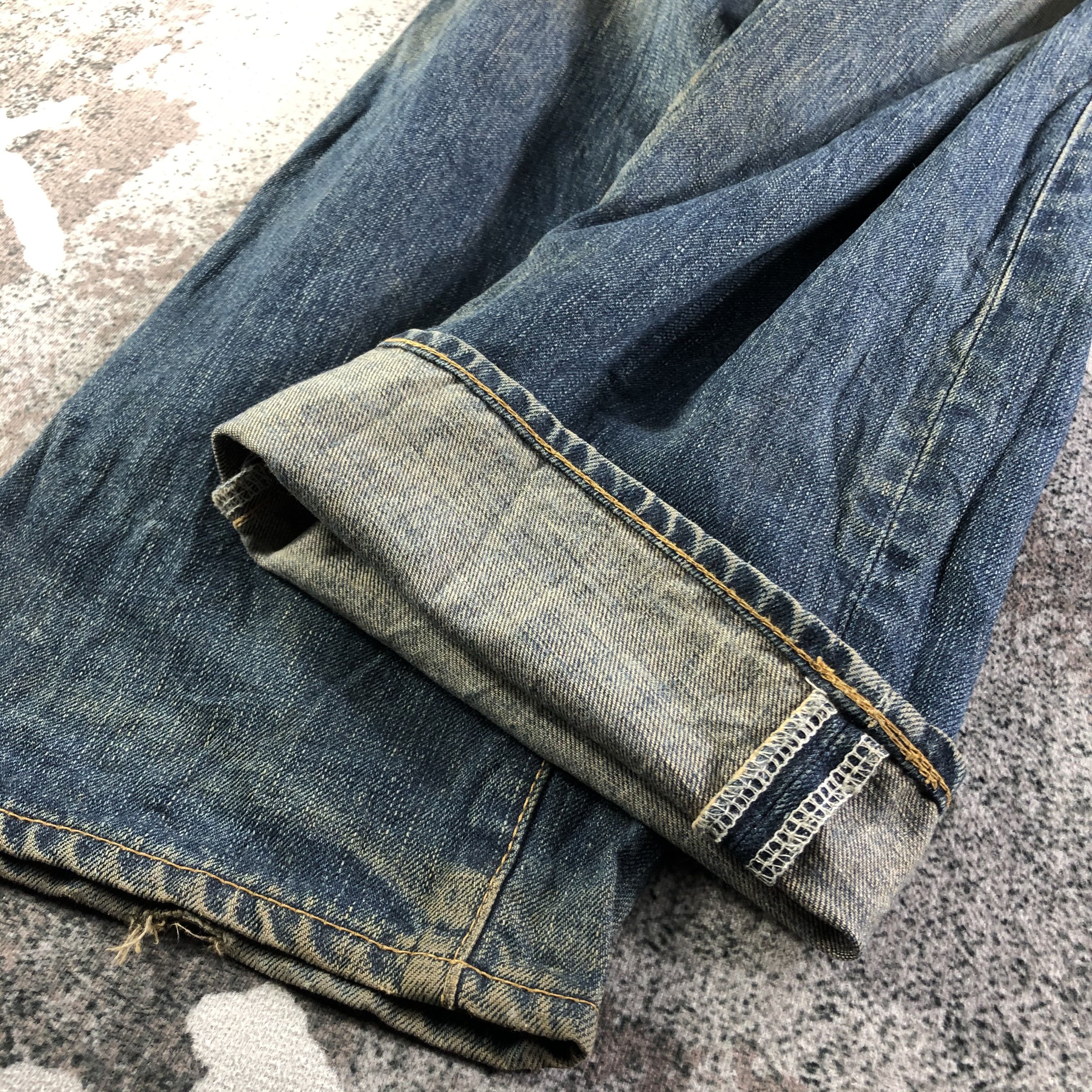 Japanese Brand Vintage Radial Jeans Rusty Wash Denim KJ3139 Size US 34 / EU 50 - 7 Thumbnail