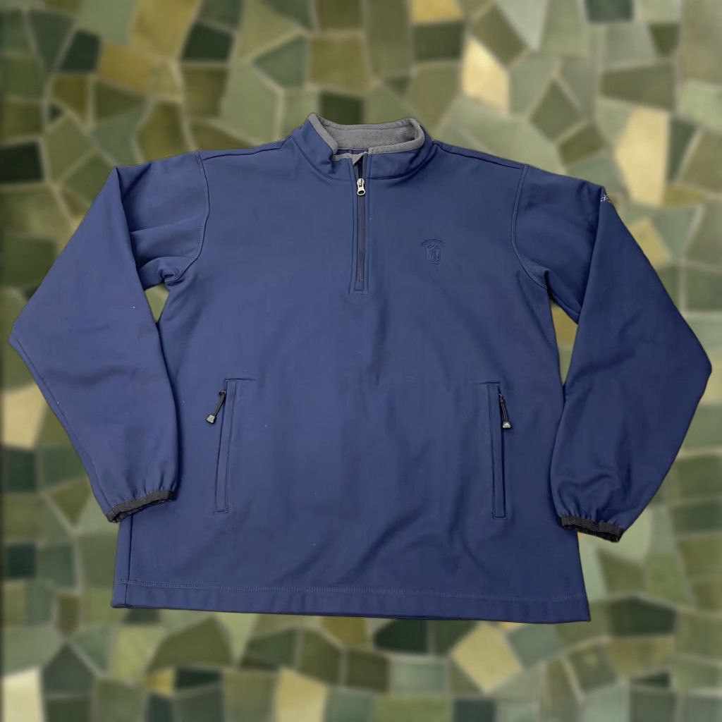 Adidas Adidas Climaproof Wind Pullover Mens M Navy 1/4 Zip Softshell Golf Windbreaker Jacket Size US M / EU 48-50 / 2 - 1 Thumbnail