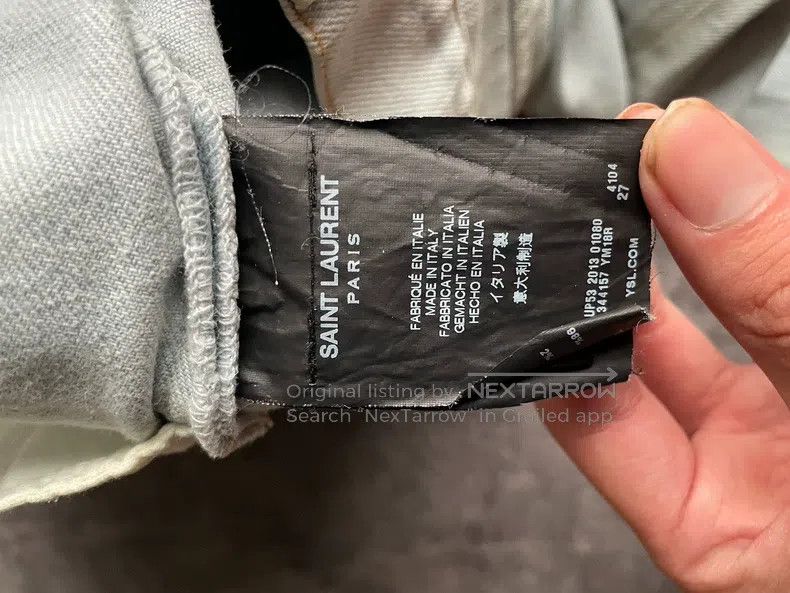 Saint Laurent Paris Saint Laurent Paris Light Blue Original Denim Pants Size US 27 - 4 Thumbnail