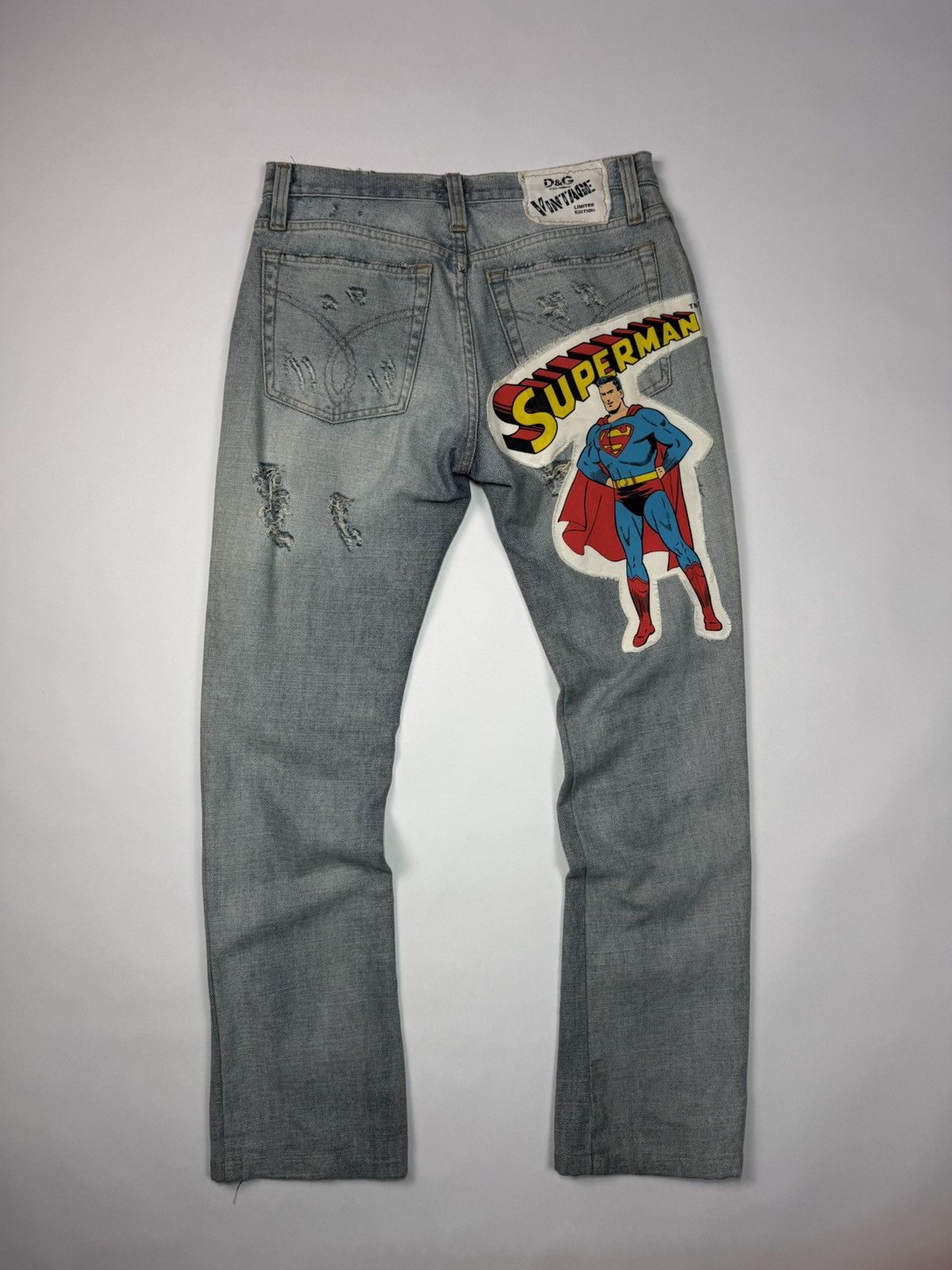 Dolce & Gabbana 2005 Dolce & Gabbana Superman distressed jeans. Size US 36 / EU 52 - 1 Thumbnail