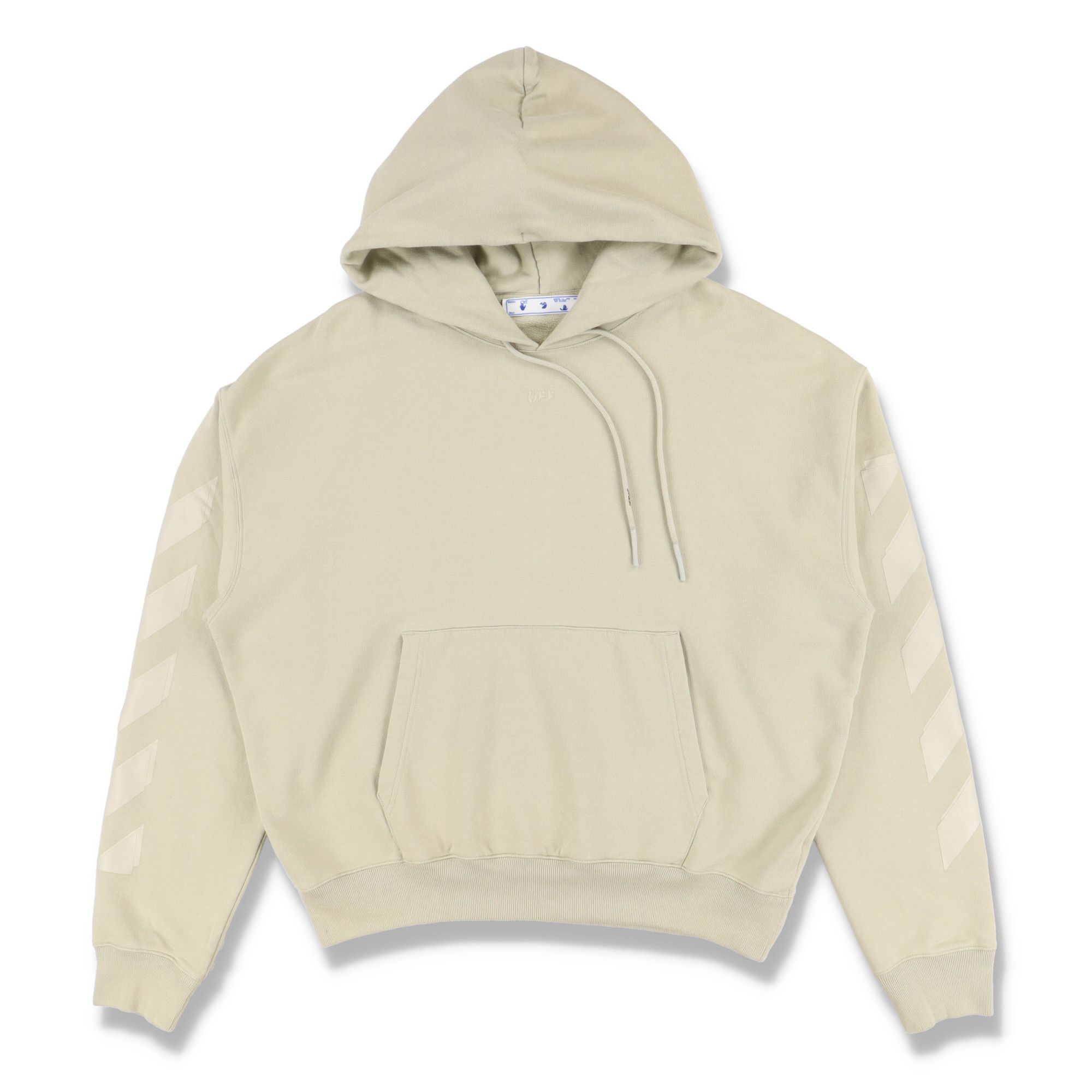 Off-White Beige Rubber Arrows Logo Oversized Hoodie Size US L / EU 52-54 / 3 - 5 Thumbnail