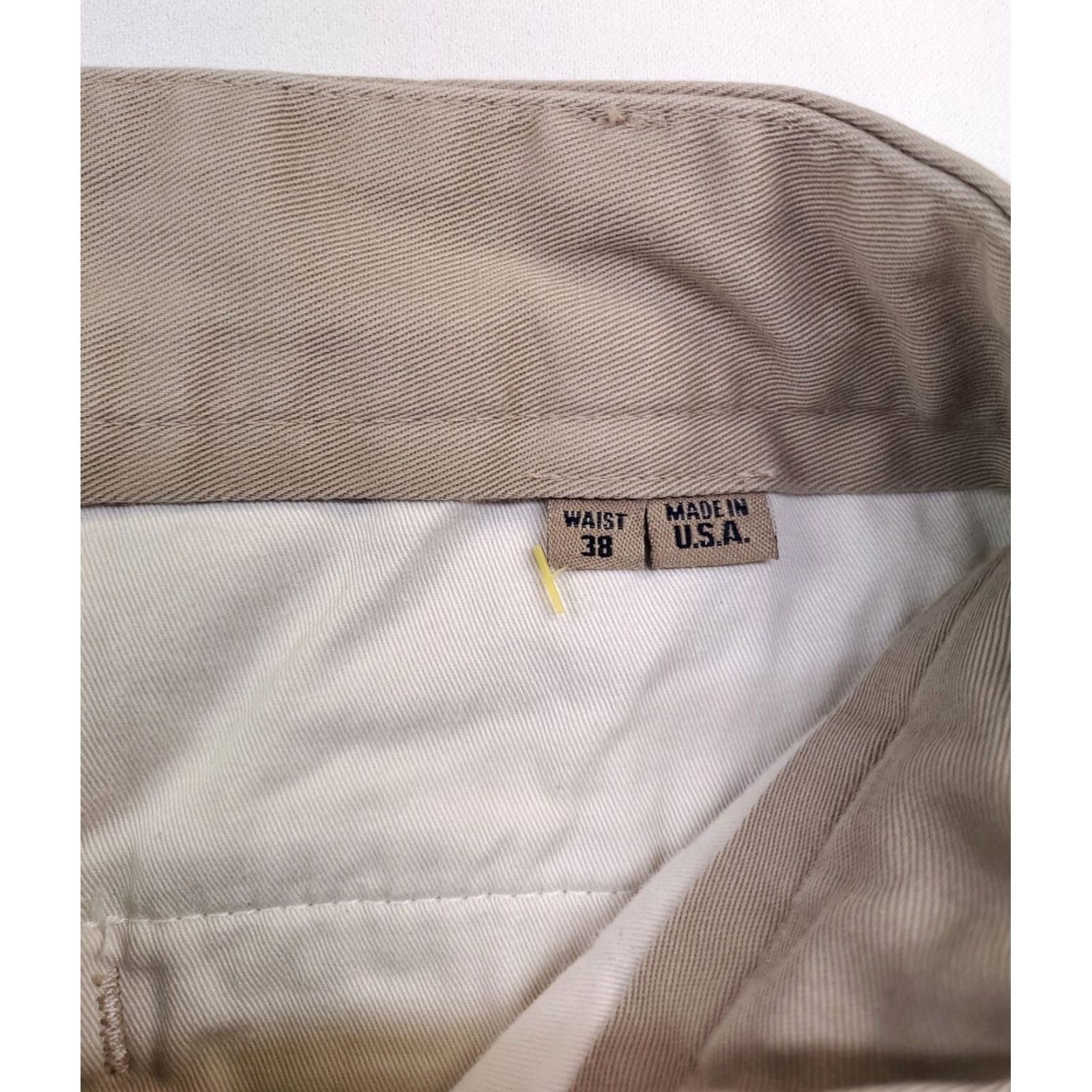 Bills Khakis BILLS KHAKIS Classic Fit Pants Tan Pleated Made USA Mens 38 (37 x 30 Actual) Pants Mens 37 Brown Chino 30 Inseam Size US 37 - 2 Thumbnail