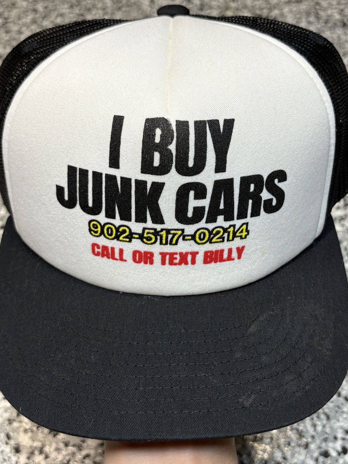 Billy Hill 2021 Billy Hill “1800 I Buy Junk Cars” Trucker Mesh Hat OSFM Size ONE SIZE - 5 Thumbnail