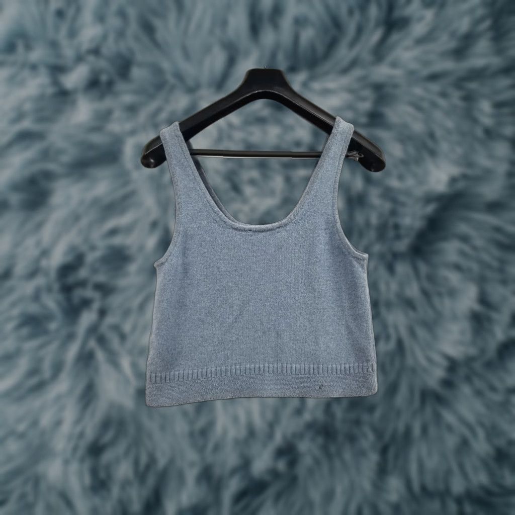 Madewell Madewell Vest Sweater Blue Wool Blend Knit L Womens Large Sleeveless See Stain Size L / US 10 / IT 46 - 1 Thumbnail
