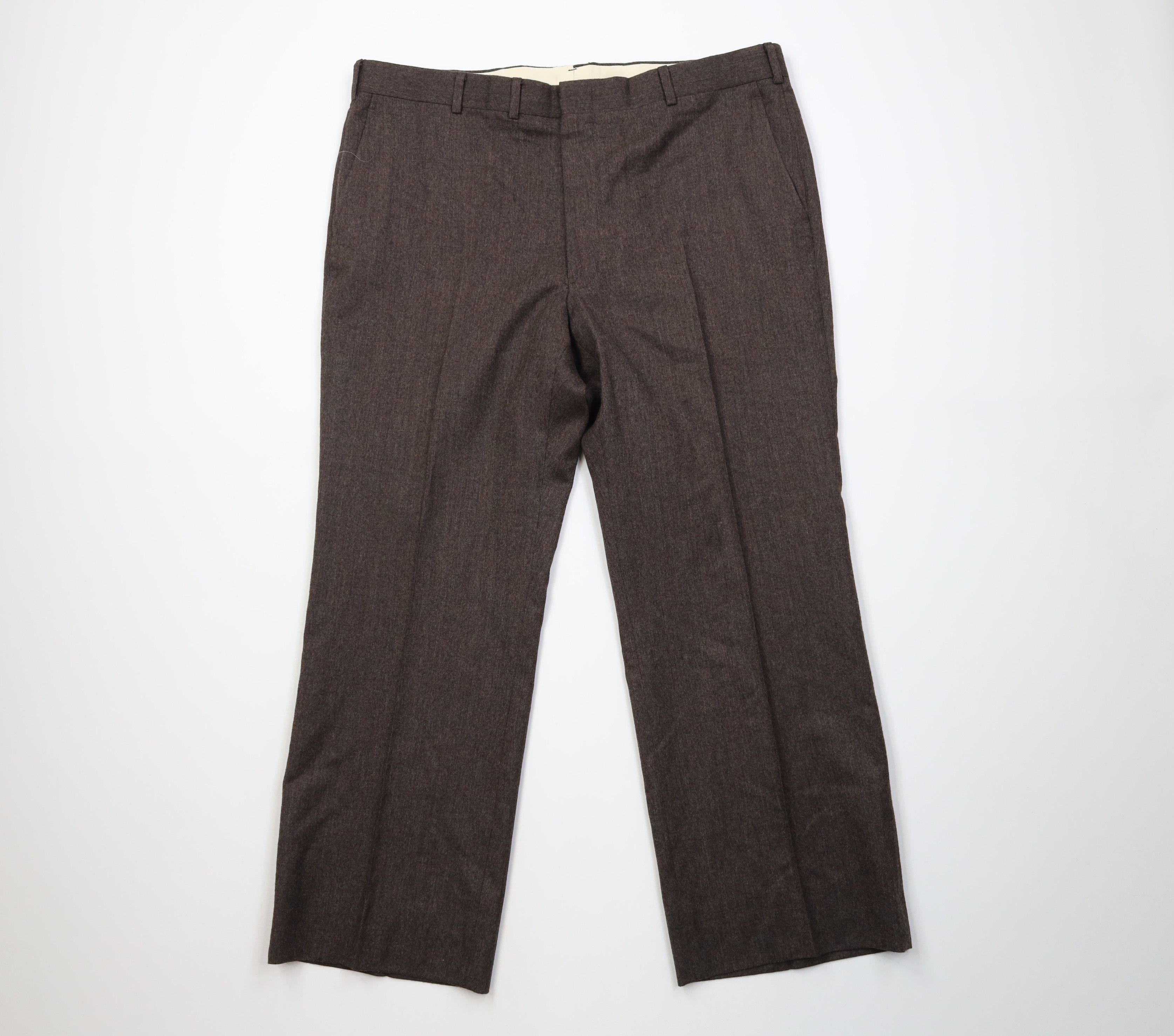 Vintage Vintage 70s Streetwear Flannel Knit Wide Leg Chino Pants USA Size US 38 / EU 54 - 1 Thumbnail