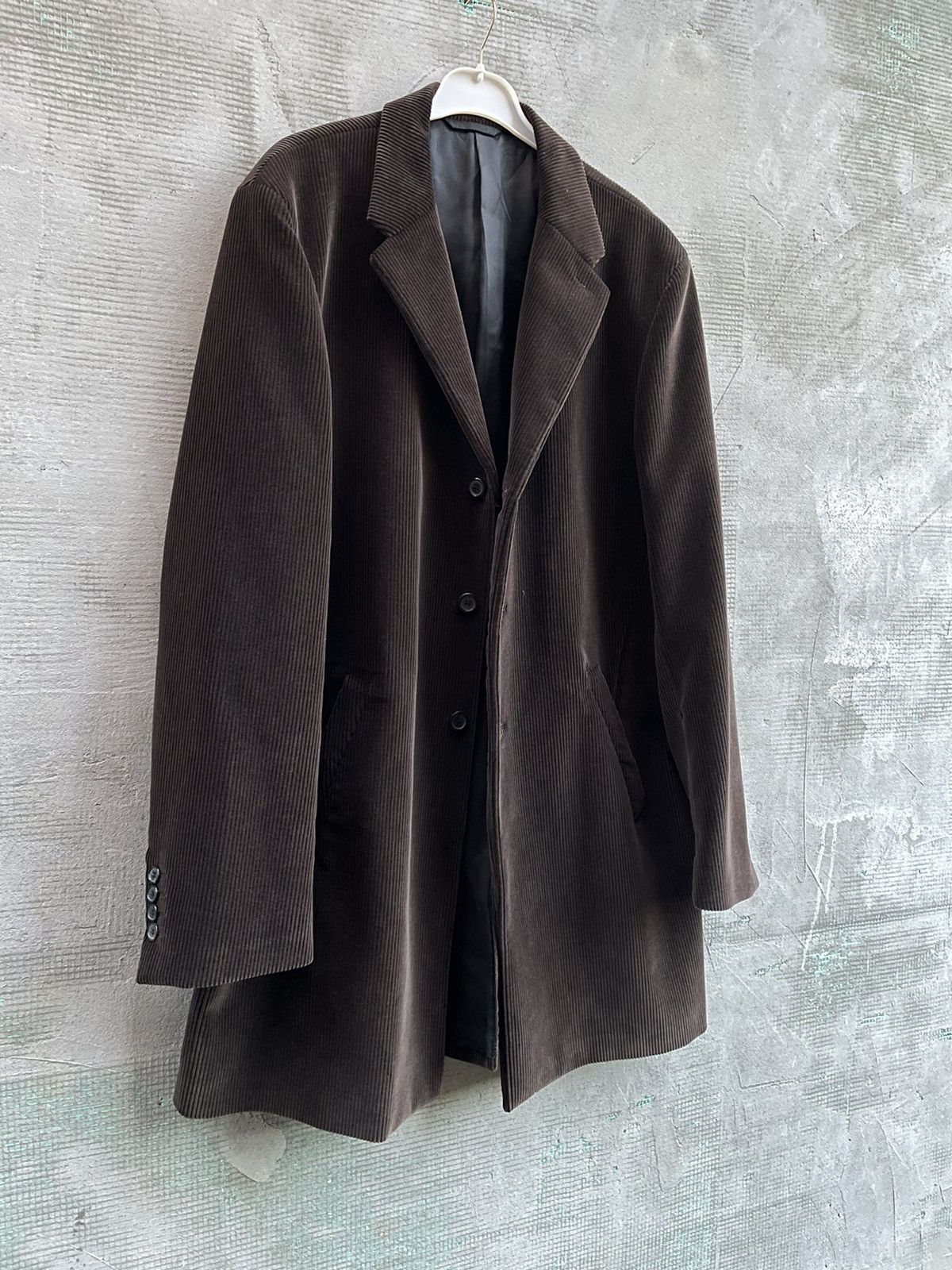 Neil Barrett Neil Barrett Italy Single Breasted Corduroy Overcoat Jacket Size US XL / EU 56 / 4 - 17 Thumbnail
