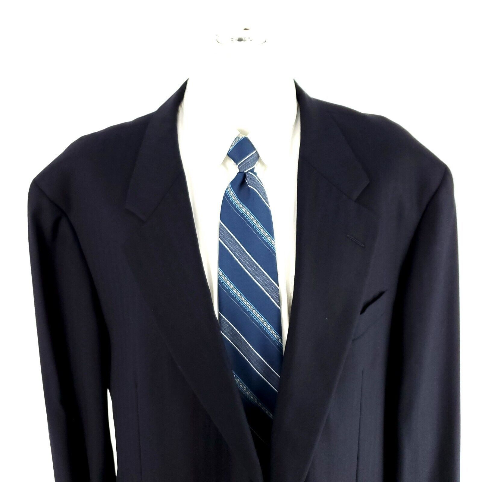 Hickey Freeman Hickey Freeman Bespoke Wool 2 Button Blazer 46R Blue Herring Size 46R - 1 Thumbnail