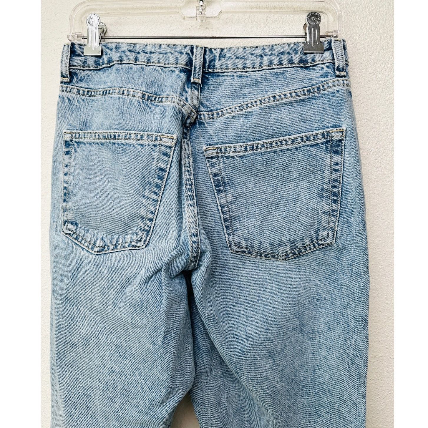 Topshop Topshop High-Waist Mom Jeans Blue W28 L30 Distressed Ripped Size 28" / US 6 / IT 42 - 6 Thumbnail