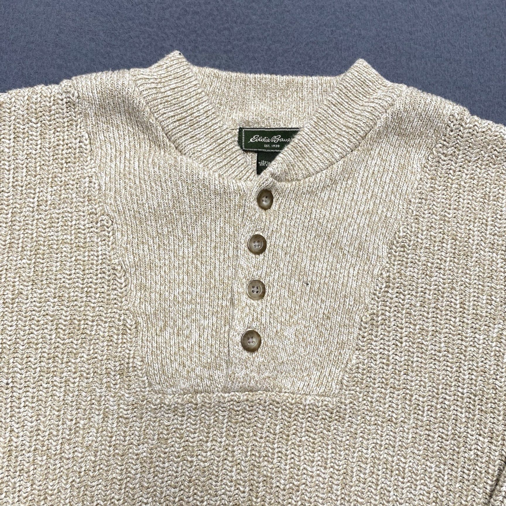 Eddie Bauer VINTAGE Eddie Bauer Sweater Mens Large Beige