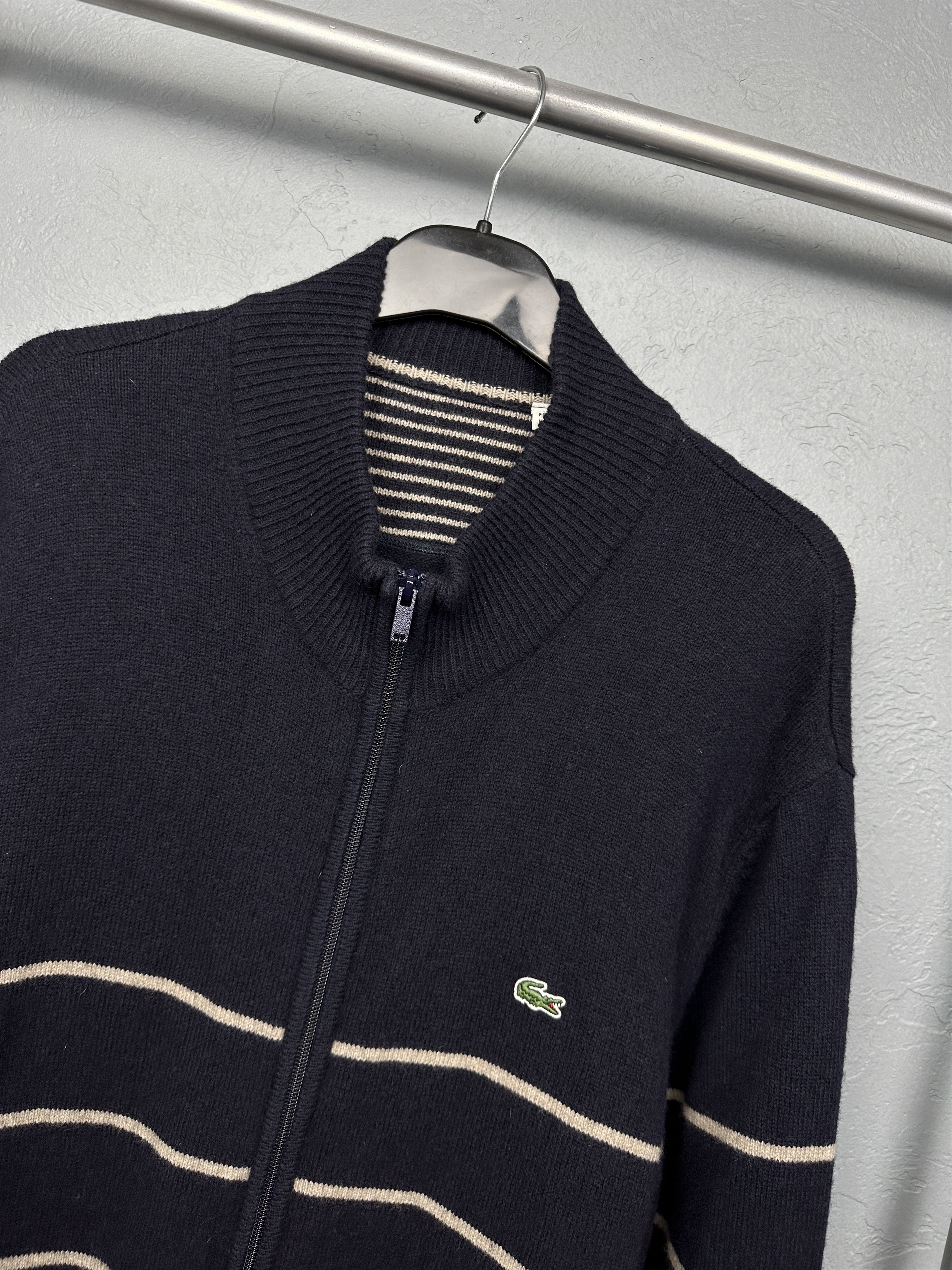 Lacoste × Vintage Lacoste Vintage Mens Wool Zip Sweater Size 9 4XL Size US XXL / EU 58 / 5 - 2 Thumbnail