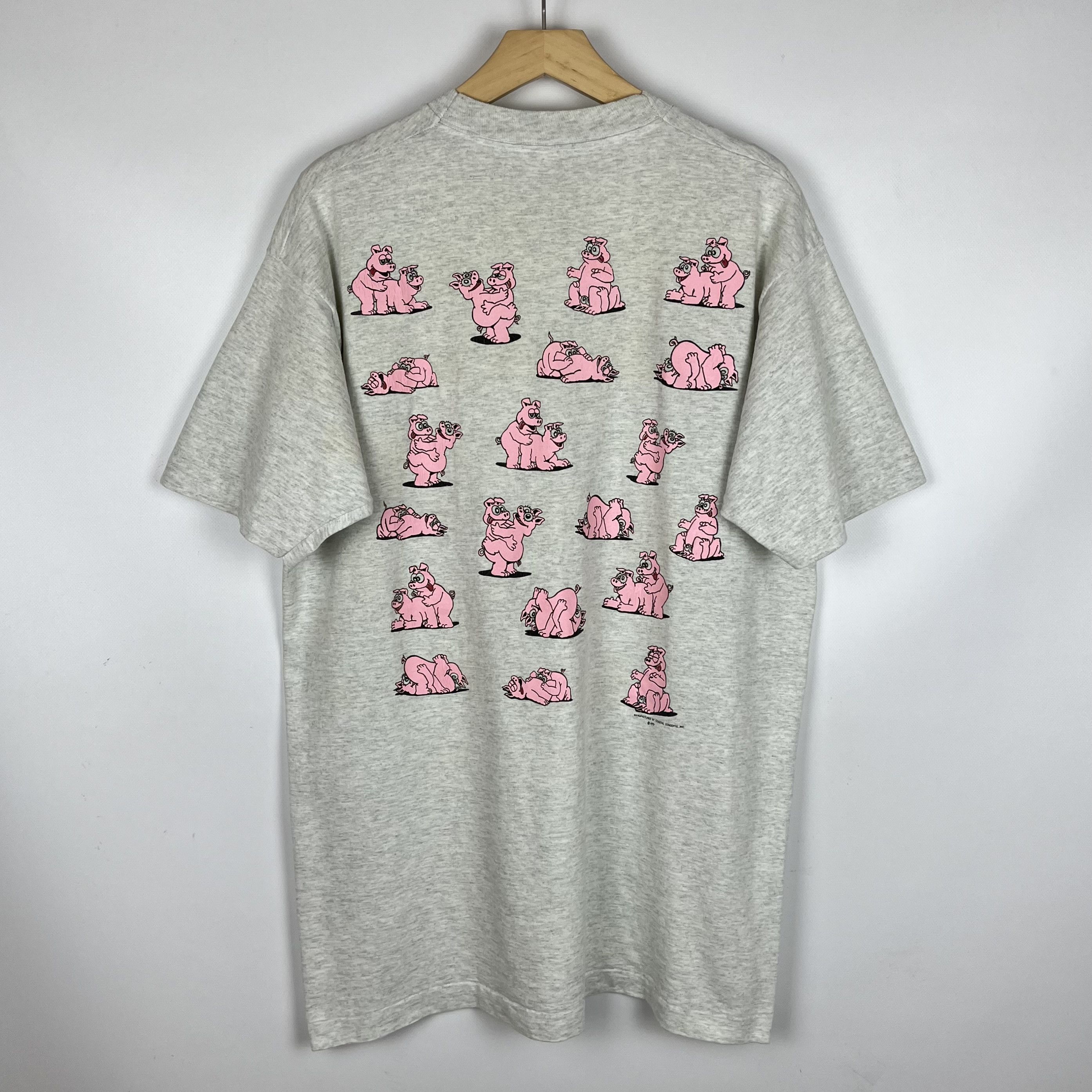 Vintage Vintage Pig Sex Vulgar Adult Humor T Shirt 1991 Size US XL / EU 56 / 4 - 20 Thumbnail