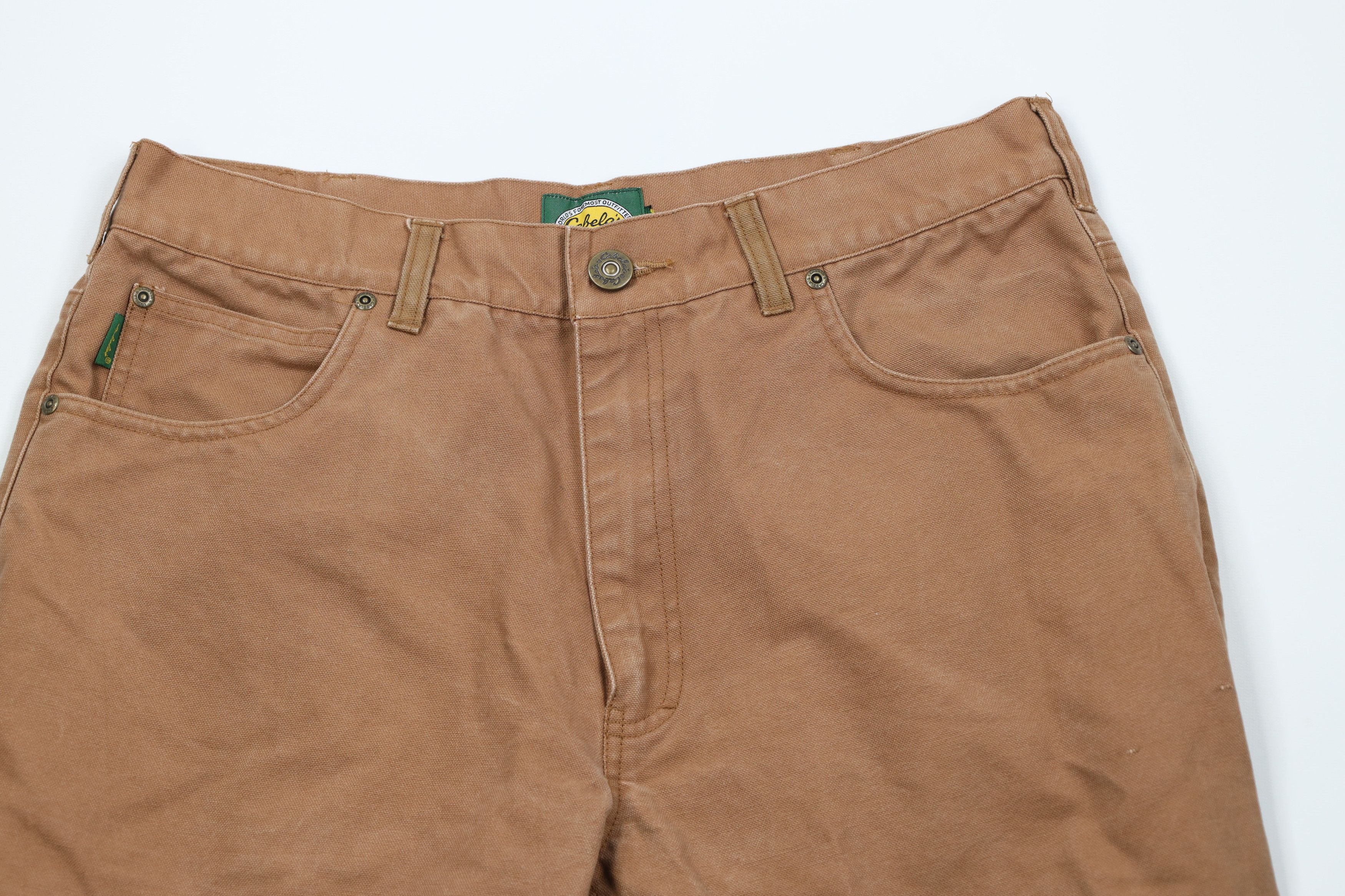 Cabelas Vintage Cabelas Wide Leg Canvas Pants Brown Cotton Size US 34 / EU 50 - 2 Thumbnail