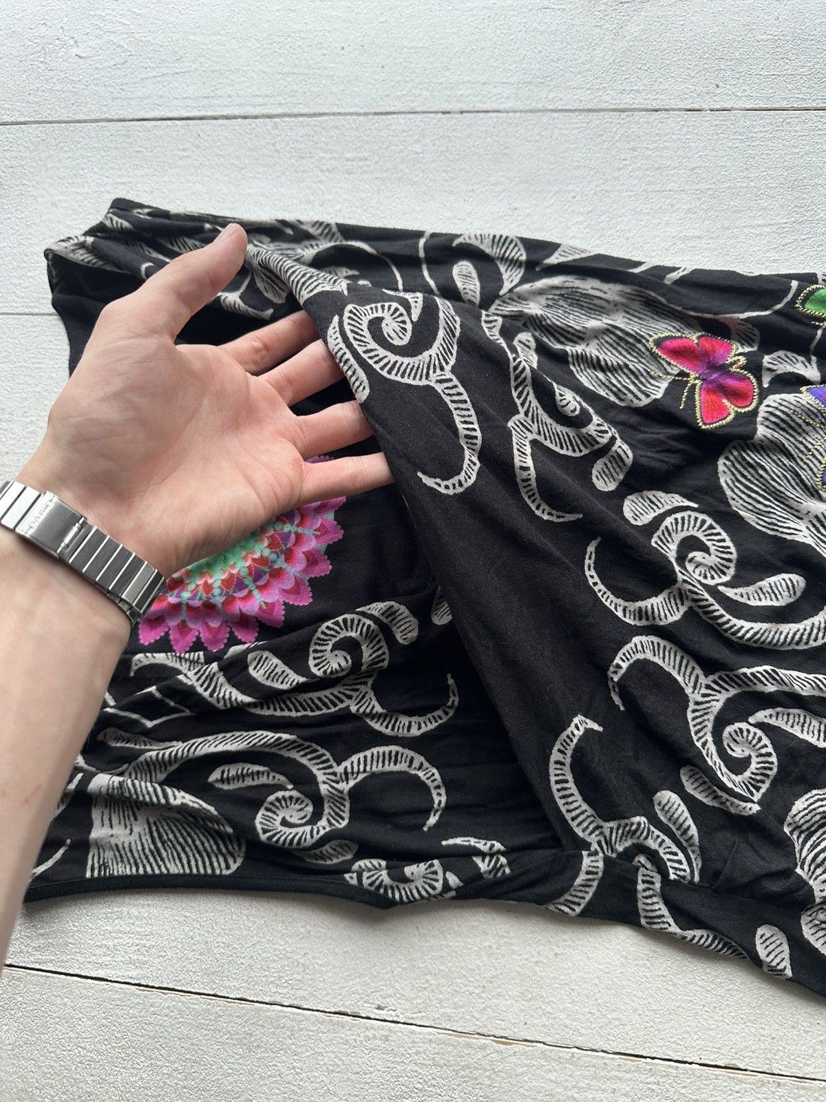 Desigual 🚨Desigual Womens Mesh Jacket Face JPG Style Rare Old Money Size L / US 10 / IT 46 - 4 Thumbnail